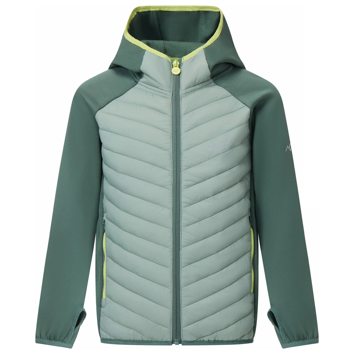 Детско поларено яке Regatta Kid's Junior Andreson Hybrid Hybrid jacket - Dark Forest / Glacier Green