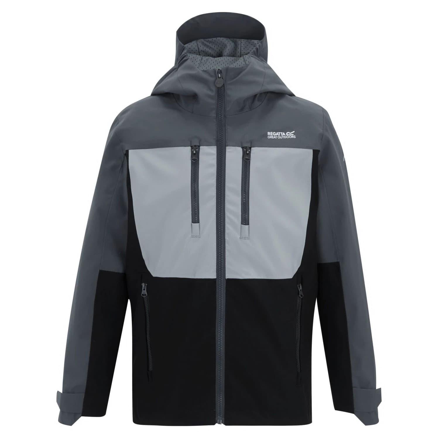 Детско водоустойчиво яке Regatta Kid's Junior Highton Jacket Waterproof jacket - Seal Grey / Cloudy Grey / Black