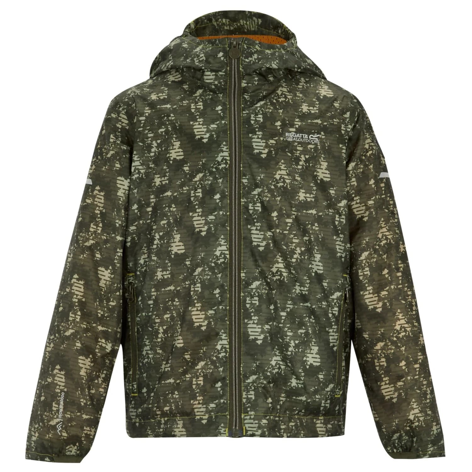 Детско водоустойчиво яке Regatta Kid's Printed Lever II Waterproof jacket - Light Sage / Line Camo