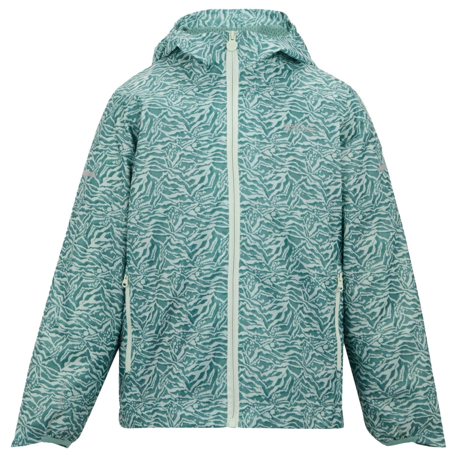 Детско водоустойчиво яке Regatta Kid's Printed Lever II Waterproof jacket - Ocean Mist / Scratch Animal