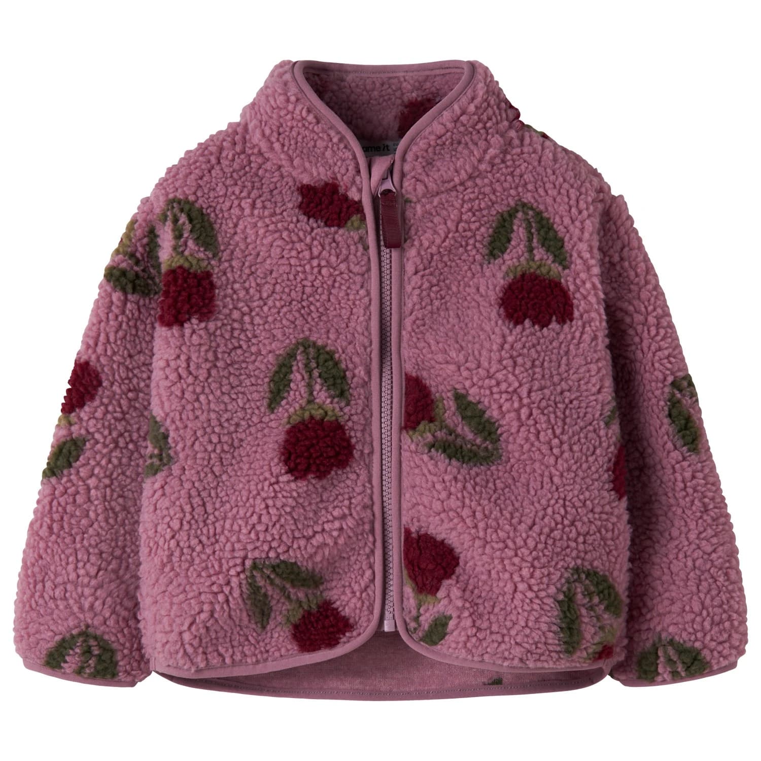 Детско поларено яке Name it Kid's Nelda Teddy Cardigan Fleece jacket - Lilas