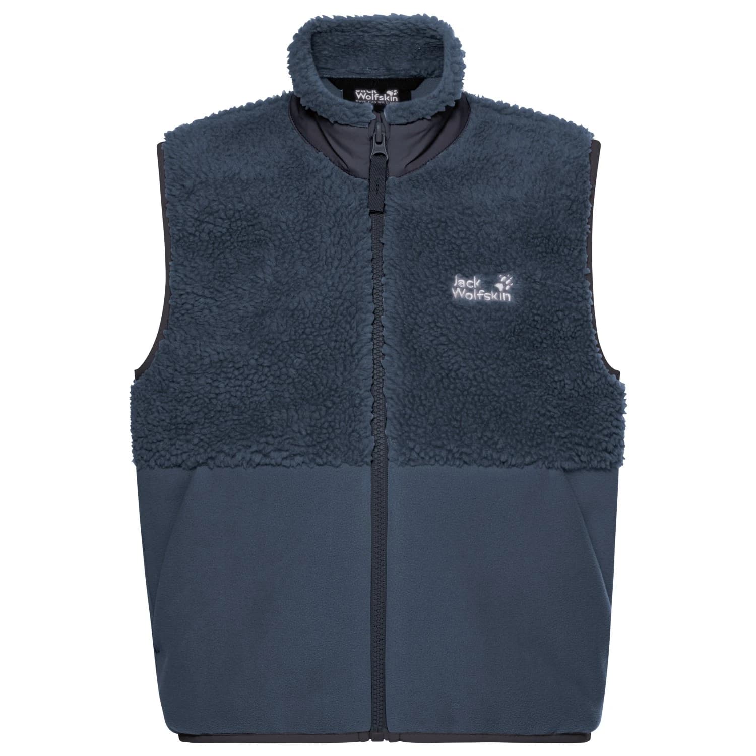 Детски поларен елек Jack Wolfskin Kid's Ice Curl Vest Fleece vest - Midnight Sky