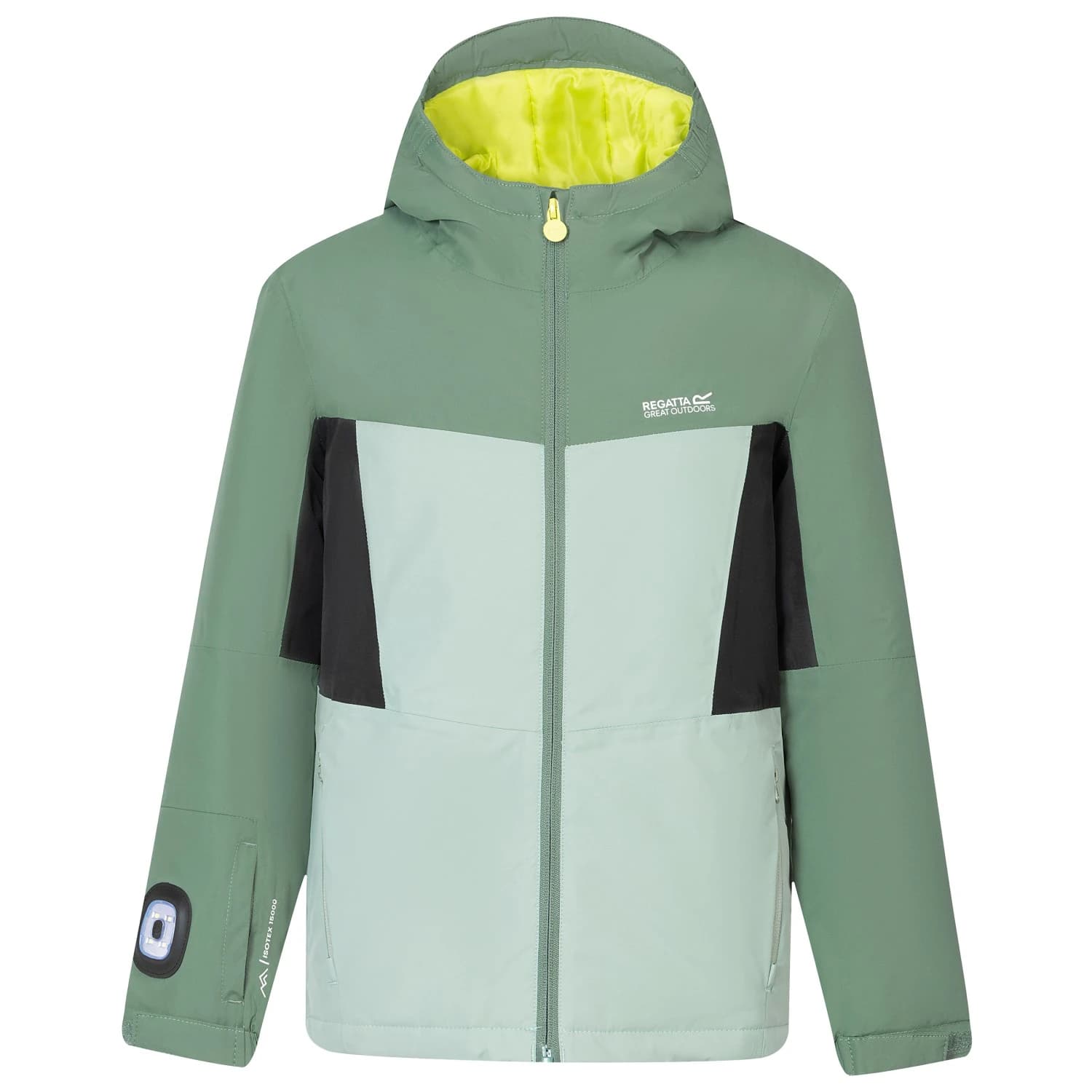 Детско зимно яке Regatta Kid's Beamz Winter jacket - Dark Forest / Glacier / Wild Lime