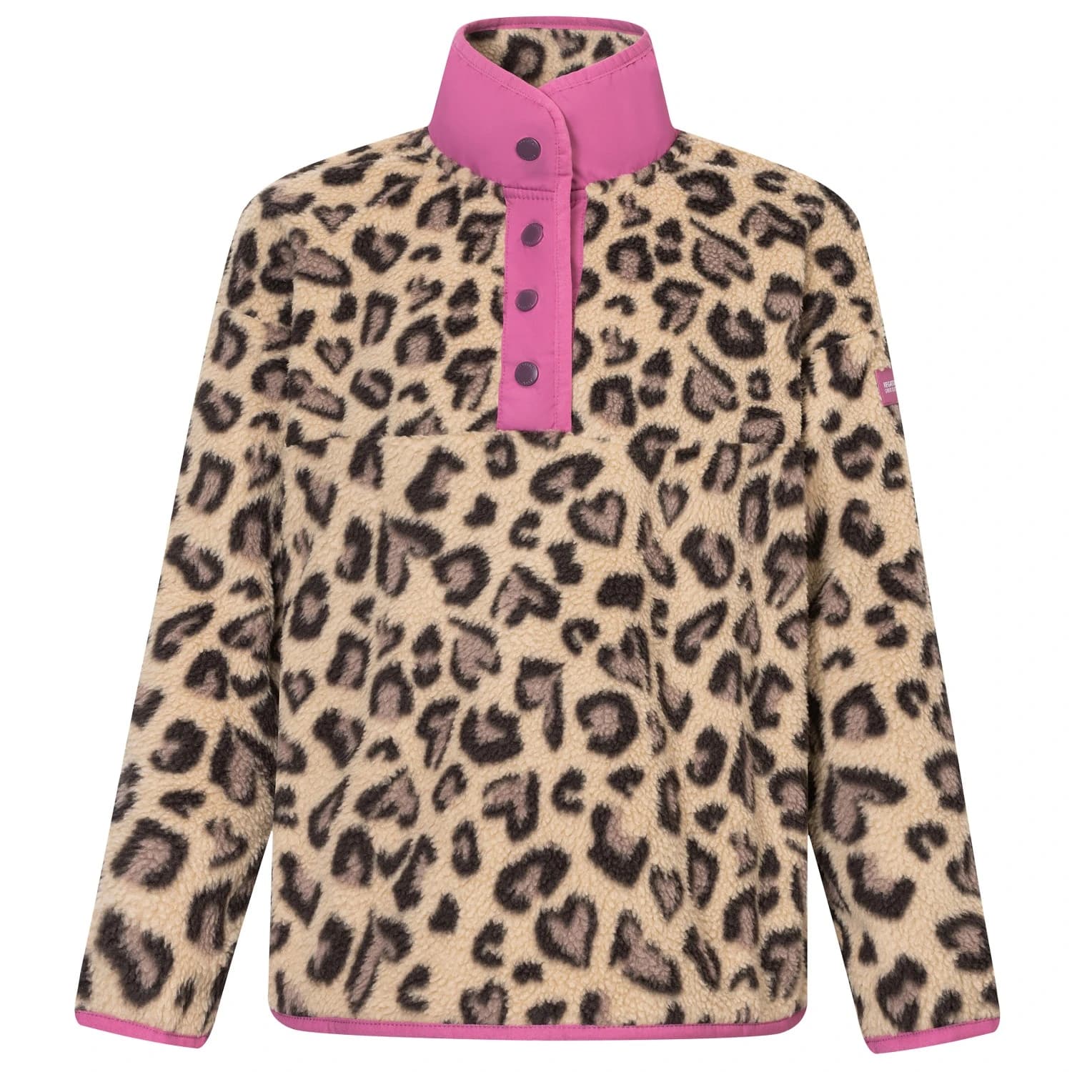 Поларено яке Regatta Eva Fleece jacket - Mocha Leopard / Violet