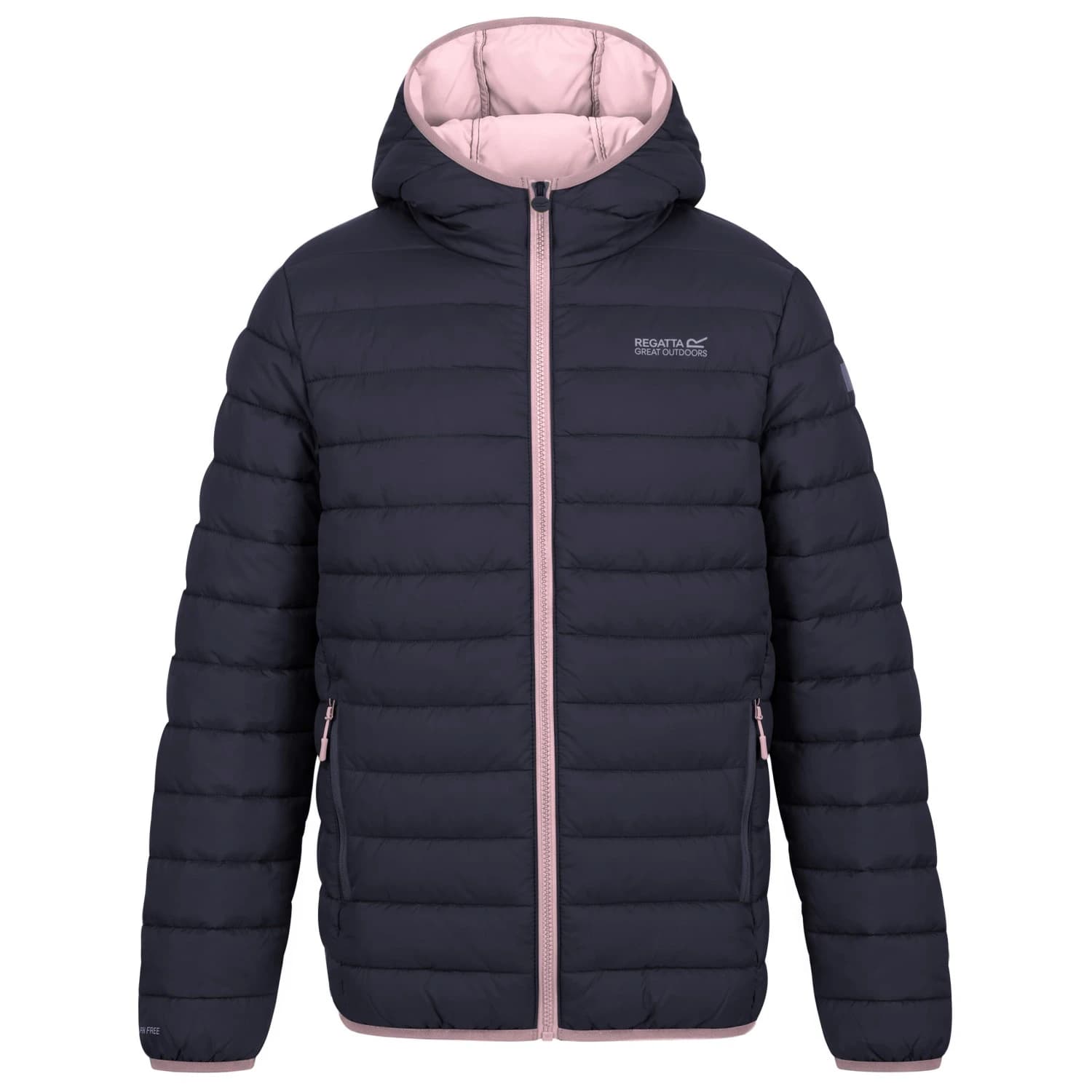 Синтетично яке Regatta Junior Hooded Marizion Synthetic jacket - Navy / Powder Lilac