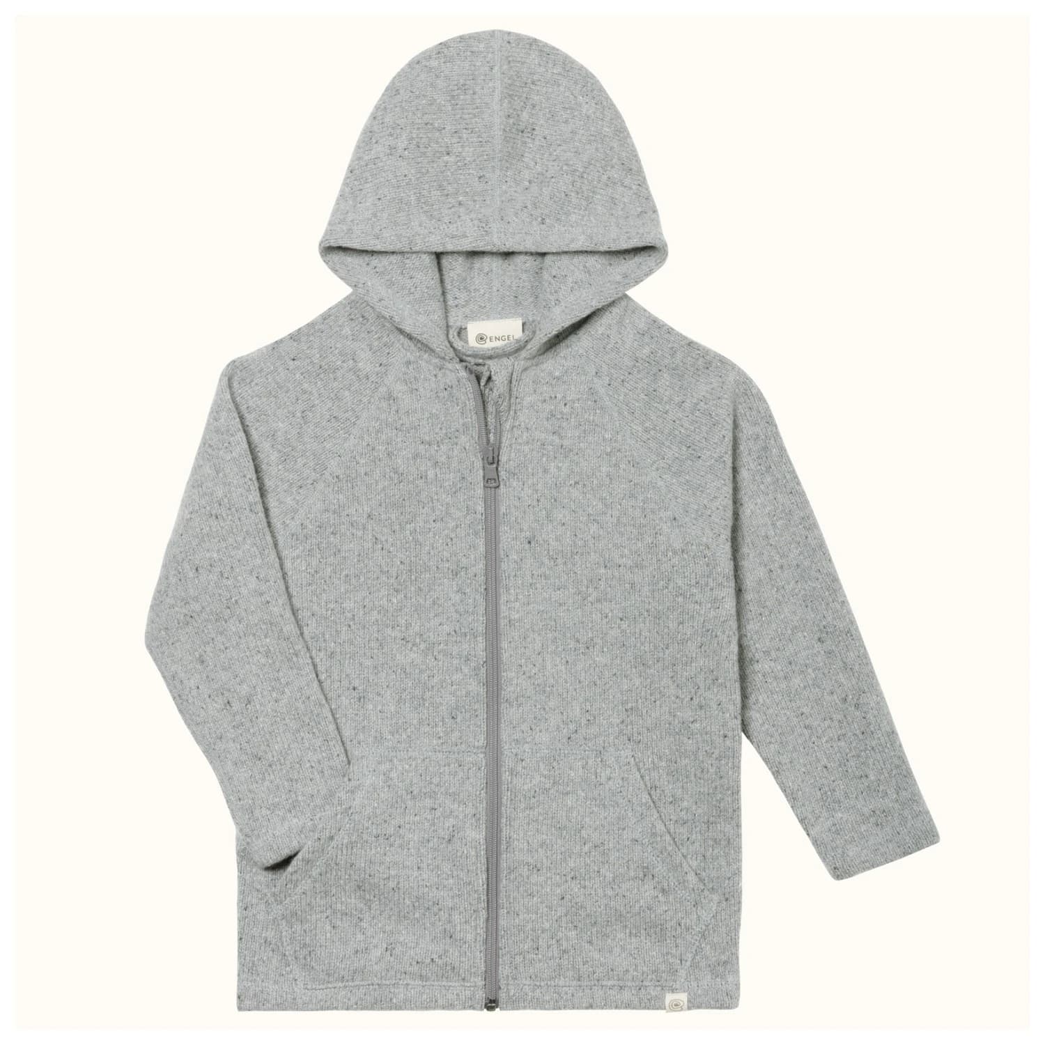Детско вълнено яке Engel Kid's Kapuzenjacke Wool jacket - Kiesel