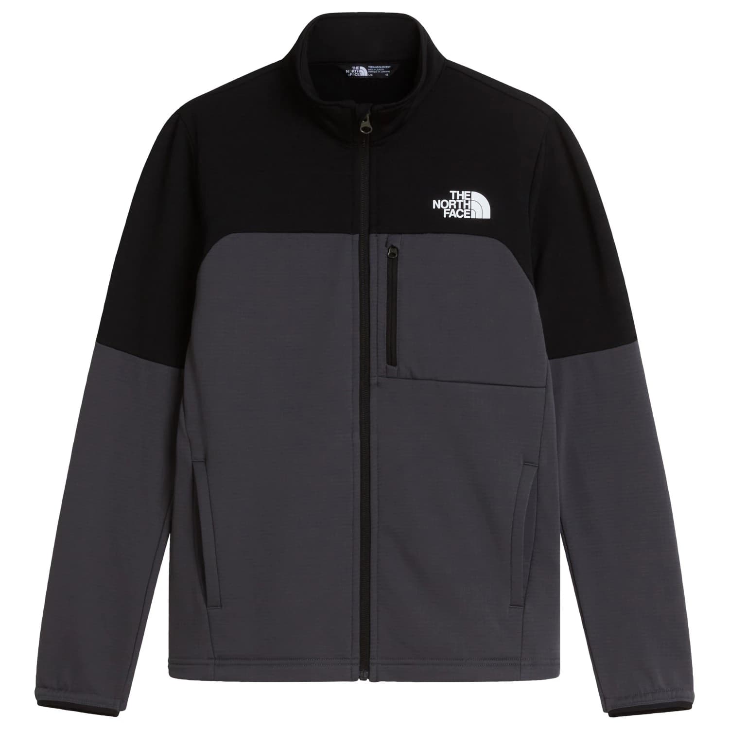Детско поларено яке The North Face Kid's Teen Hike Midlayer Full Zip Fleece jacket - Anthracite Grey / TNF Black
