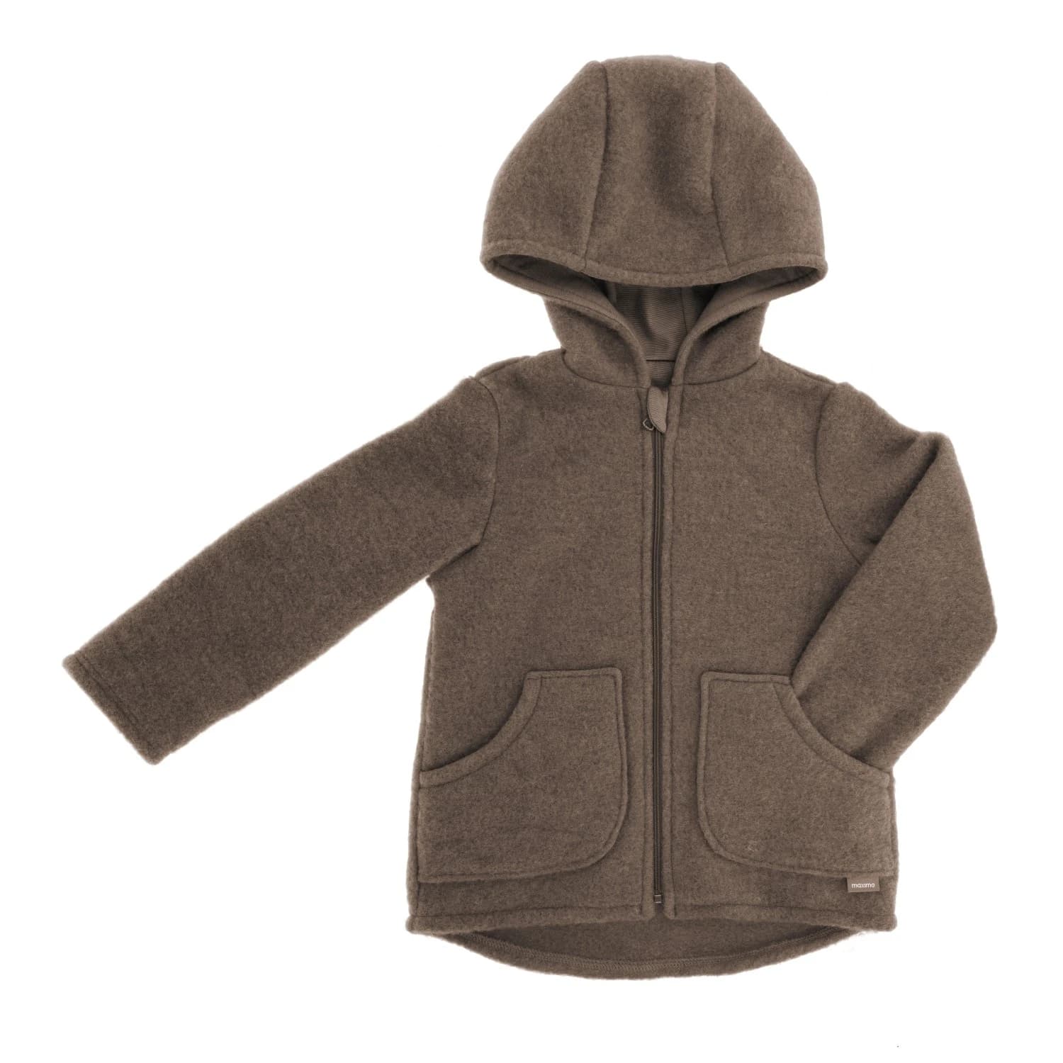 Детско вълнено яке maximo Kid's Jersey Fleece Jacke m. Kapuze Casual jacket - Brown Melange