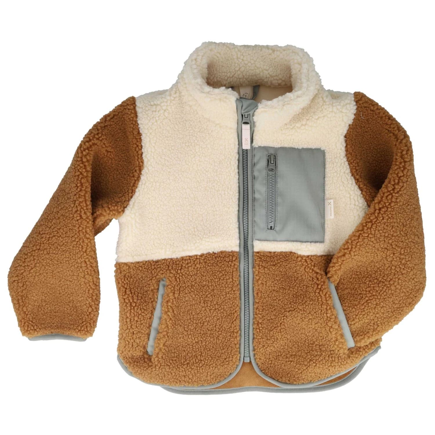 Детско поларено яке maximo Kid's Sherpa Jacke Farbblock Fleece jacket - Brown