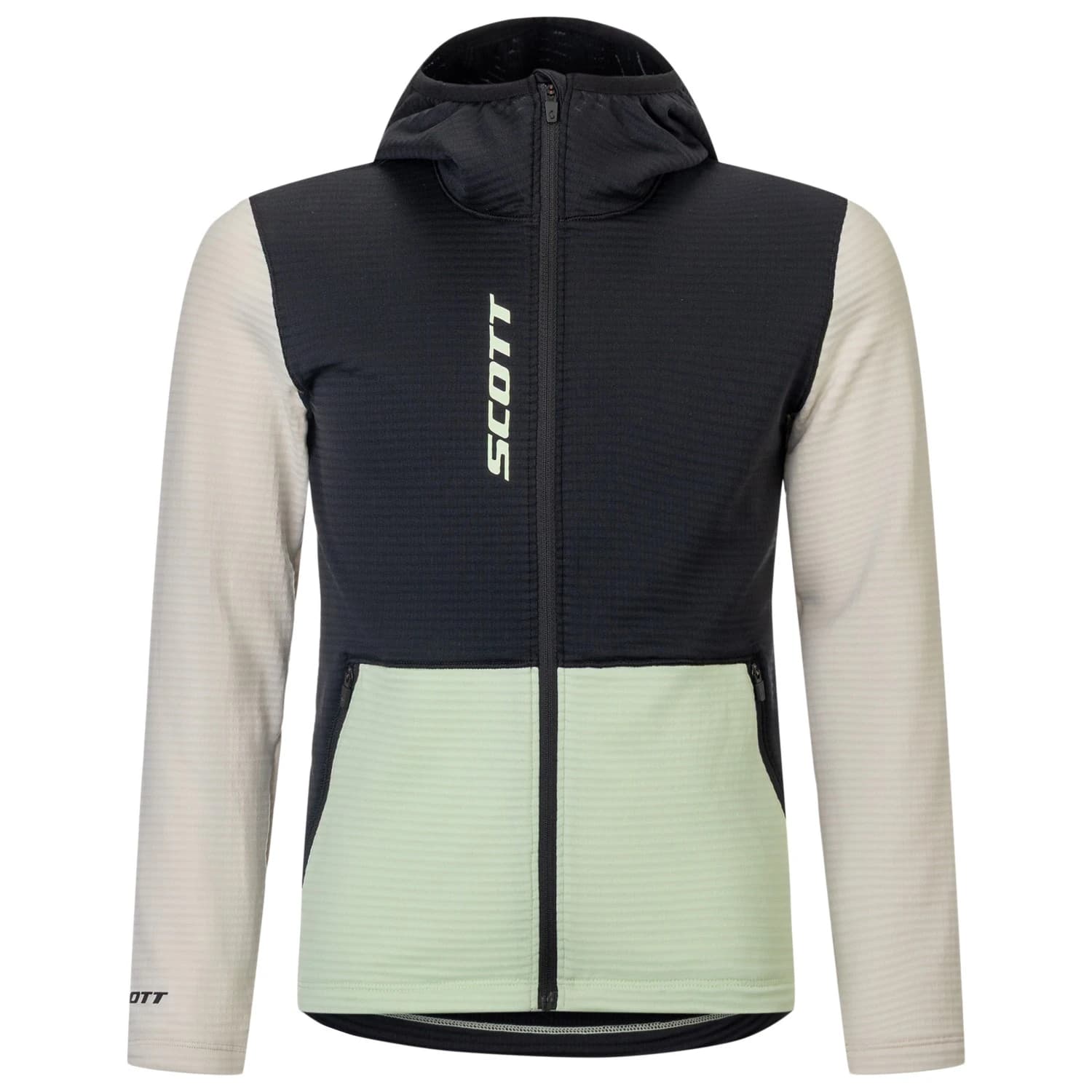 Детско поларено яке Scott Kid's Hoody Defined Light Fleece jacket - Black / Latte Beige