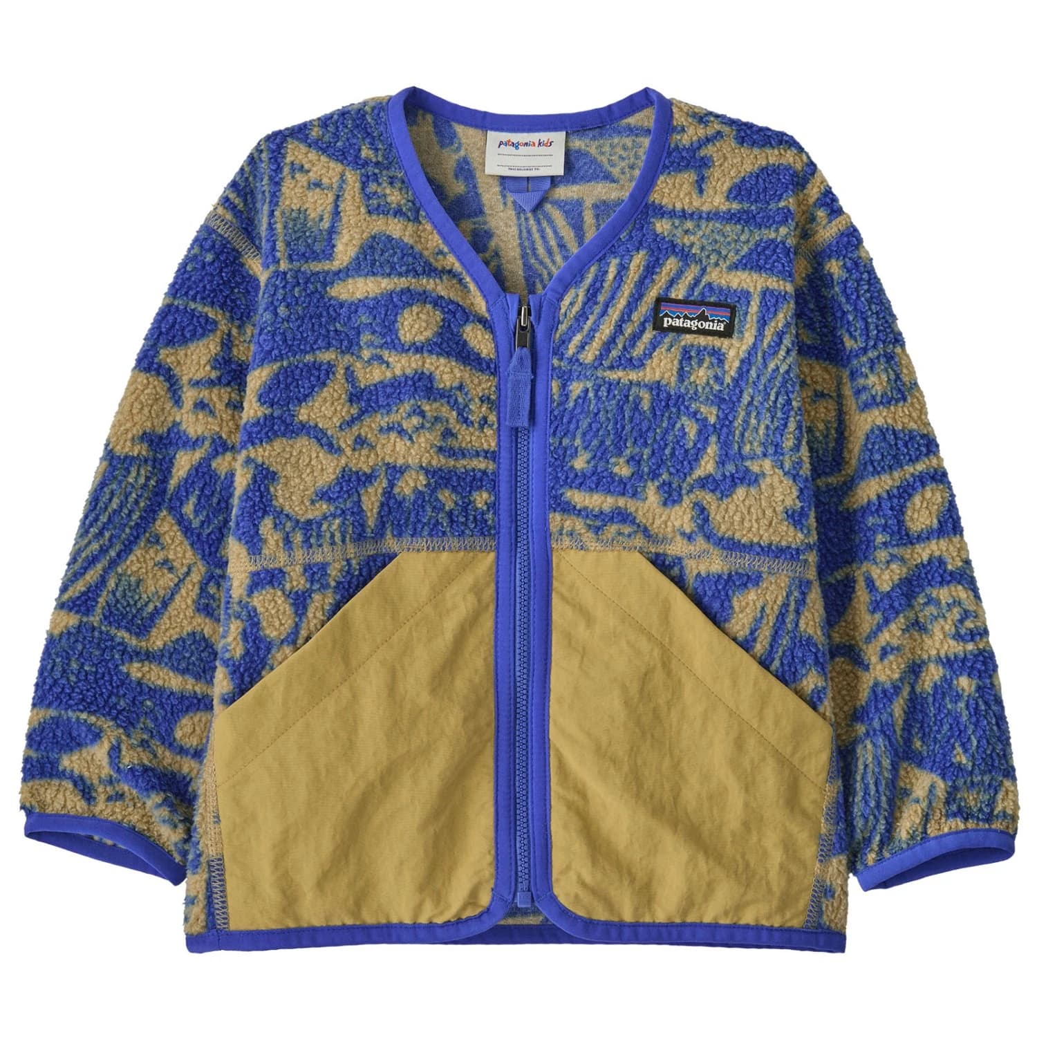 Поларено яке Patagonia Baby's Shearling Jacket Fleece jacket - Let's Chat: Eddy Blue