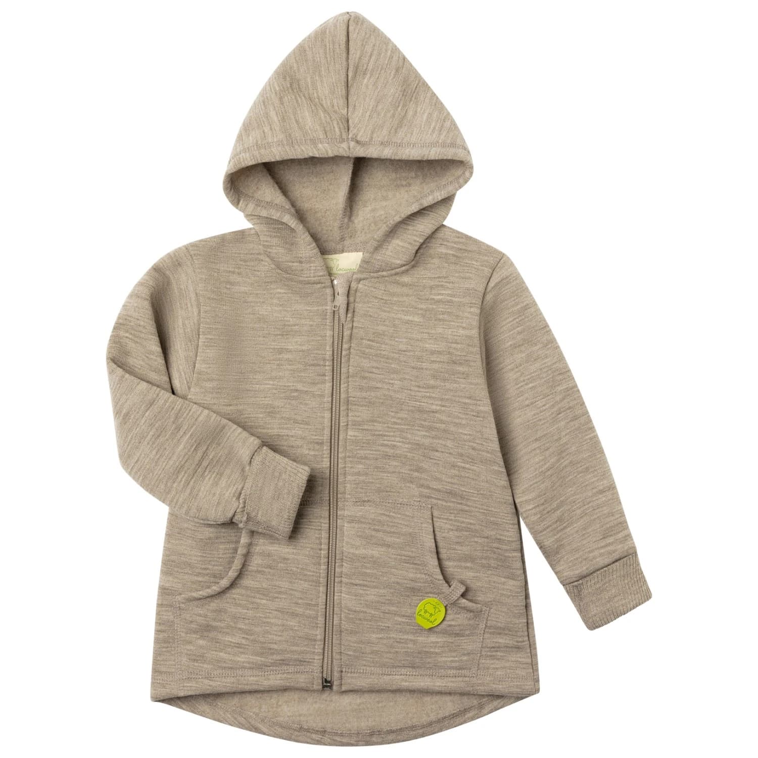 Детско вълнено яке Engel Kid's Kapuzenjacke Wool jacket - Birke Melange