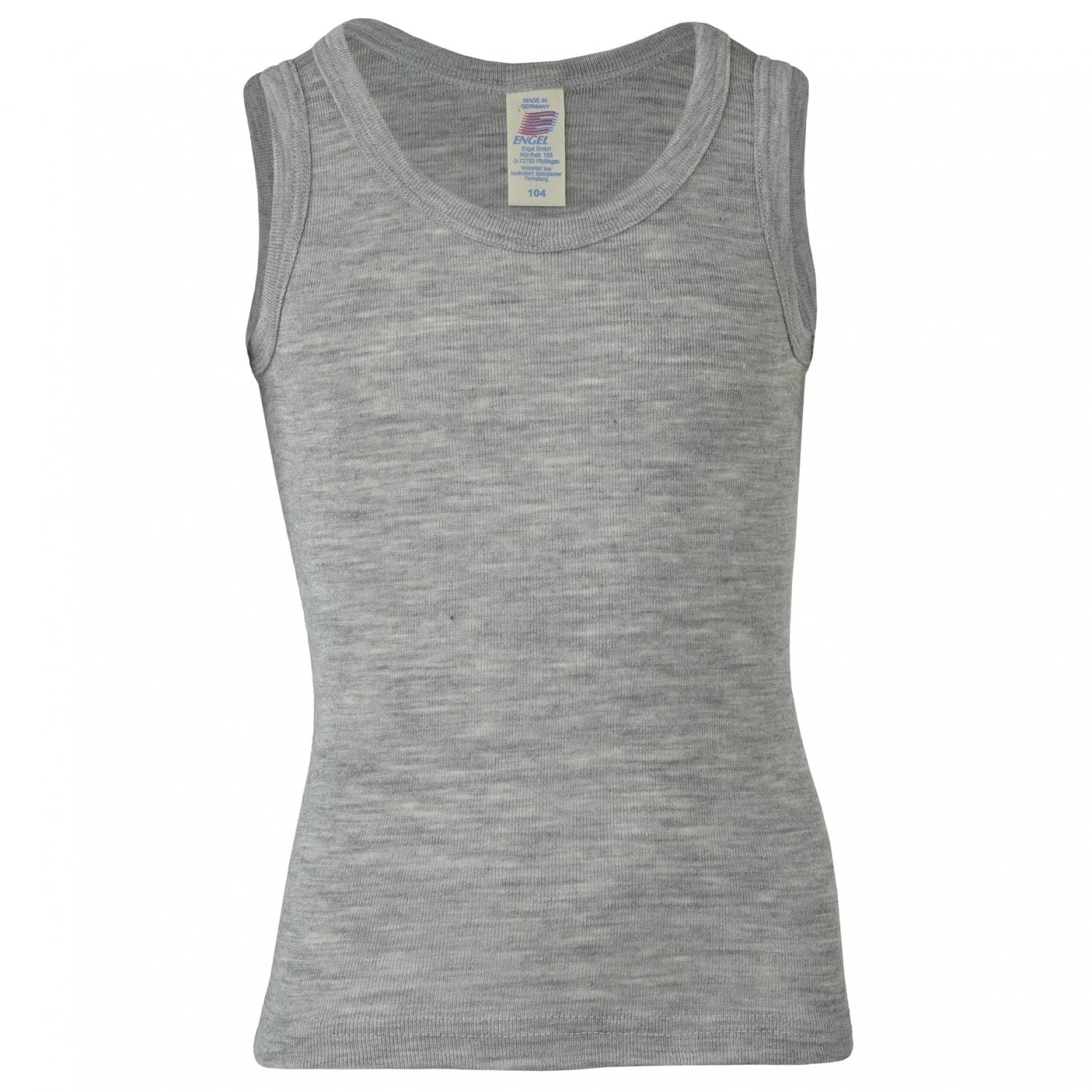 Детско копринено термобельо Engel Kids' Tank Top Merino base layer - Hellgrau Melange