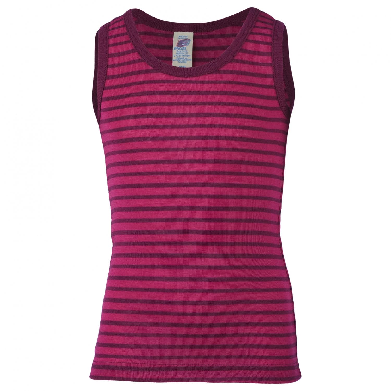 Детско копринено термобельо Engel Kids' Tank Top Merino base layer - Himbeere / Orchidee