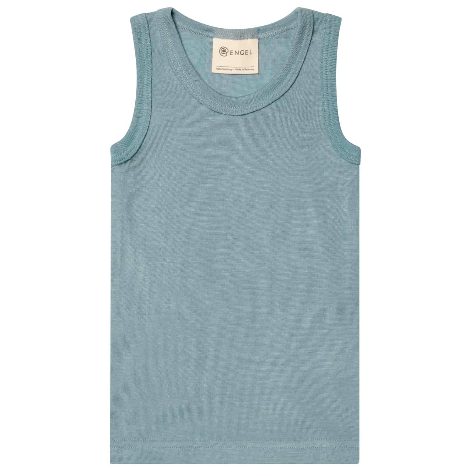 Детско копринено термобельо Engel Kids' Tank Top Merino base layer - Bergblau