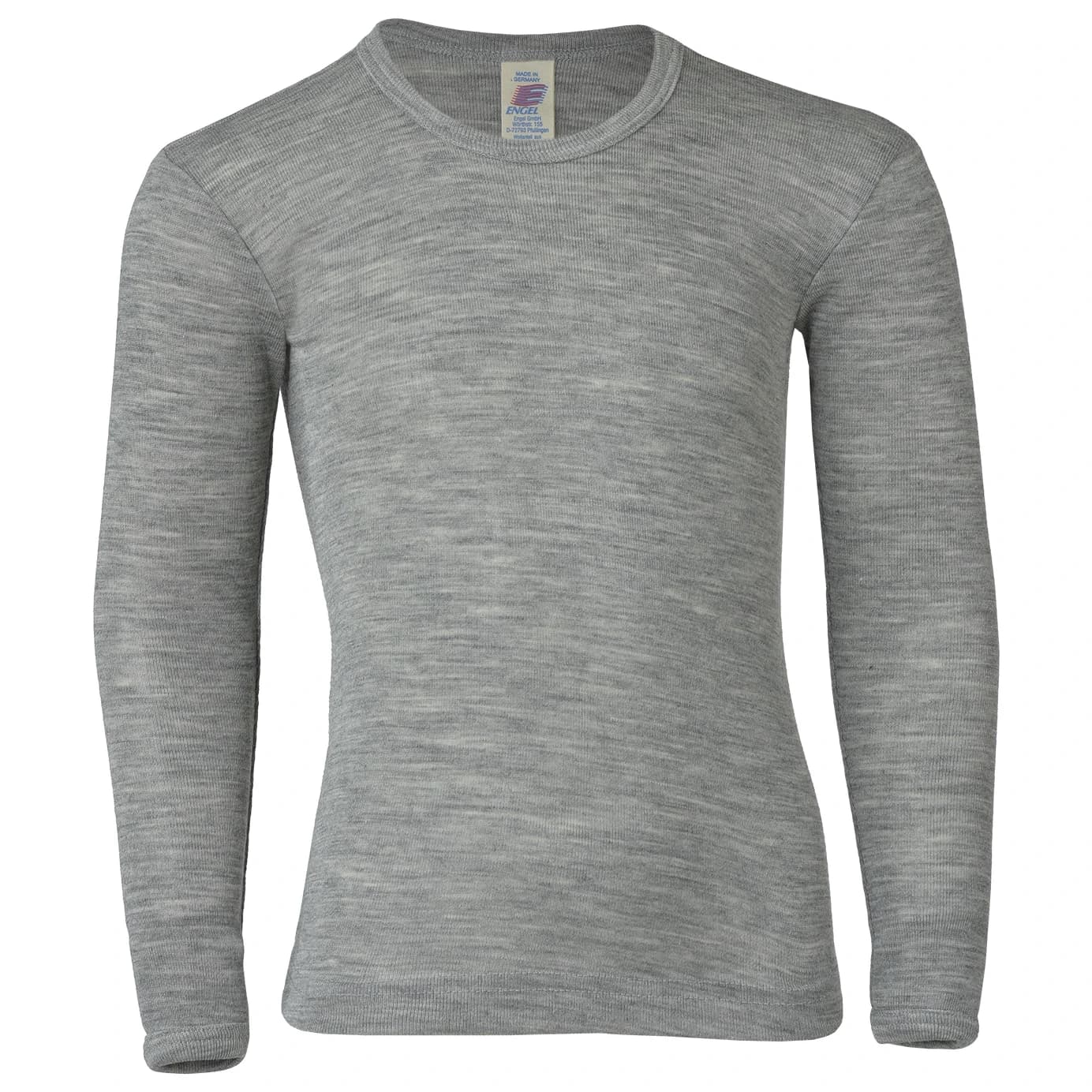Детско мериносово термобельо Engel Kids' Undershirt L/S Merino base layer - Hellgrau Melange