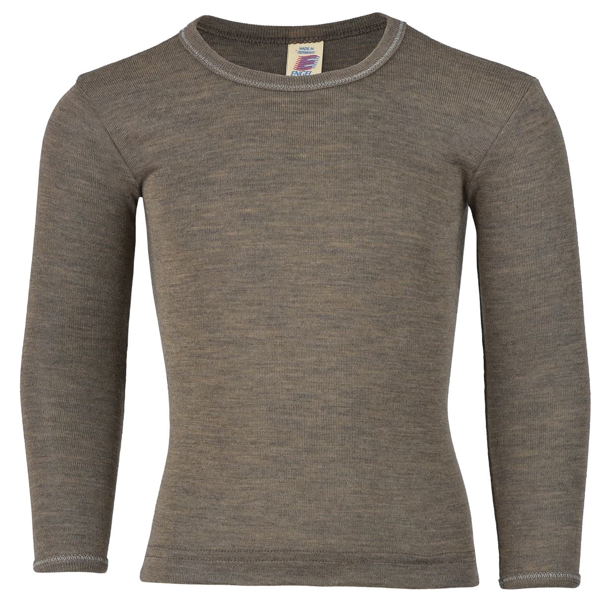 Детско мериносово термобельо Engel Kids' Undershirt L/S Merino base layer - Walnuss