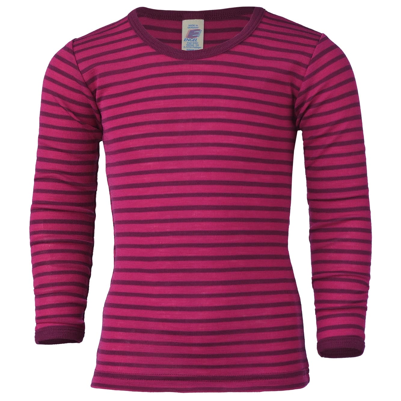 Детско мериносово термобельо Engel Kids' Undershirt L/S Merino base layer - Himbeere / Orchidee