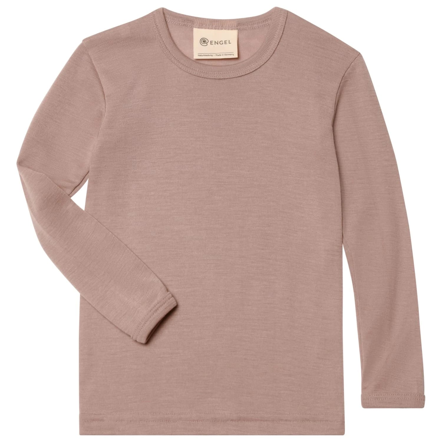 Детско мериносово термобельо Engel Kids' Undershirt L/S Merino base layer - Dustyrose