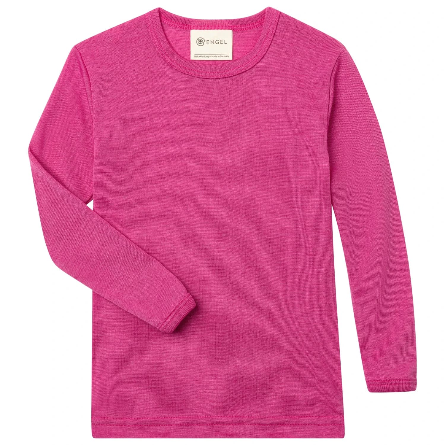 Детско мериносово термобельо Engel Kids' Undershirt L/S Merino base layer - Himbeere
