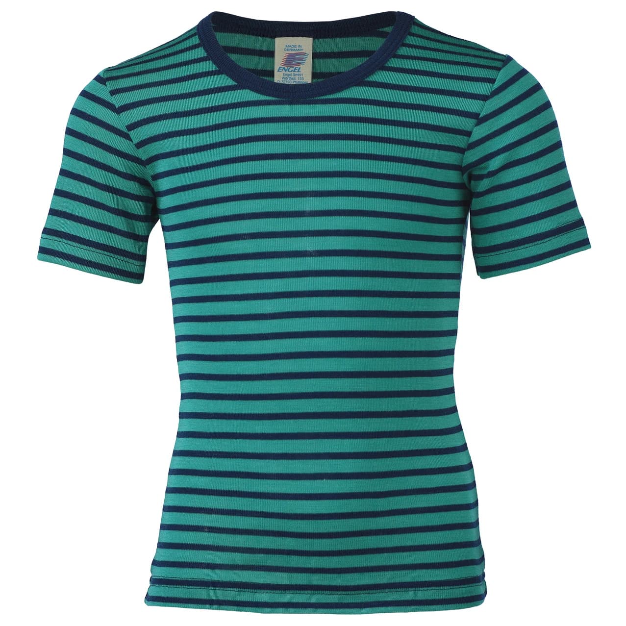 Детско копринено термобельо Engel Kids' Undershirt S/S Merino base layer - Eisvogel / Marine