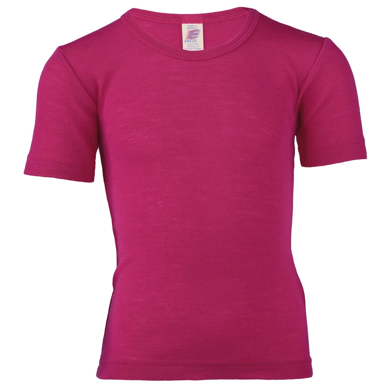 Детско копринено термобельо Engel Kids' Undershirt S/S Merino base layer - Himbeere