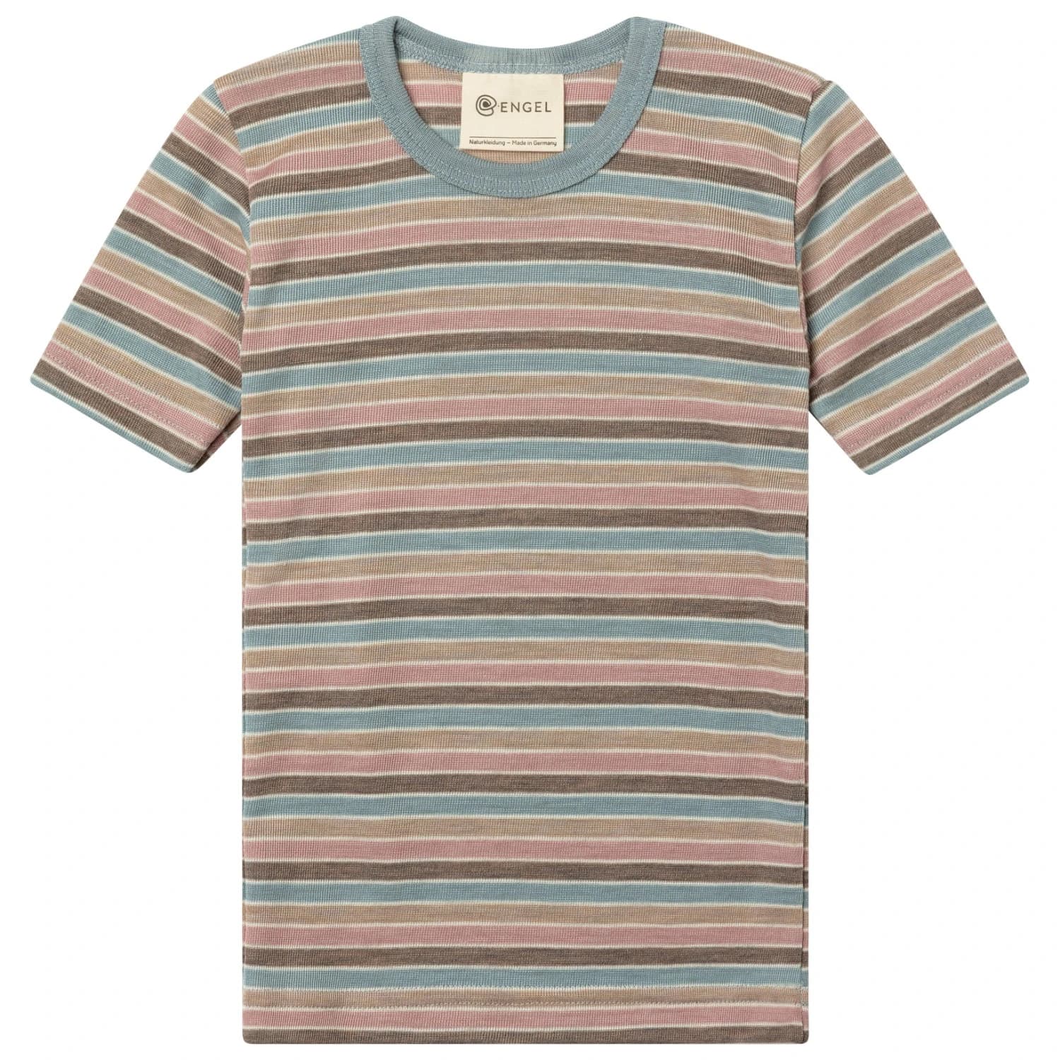 Детско копринено термобельо Engel Kids' Undershirt S/S Merino base layer - Pastellcolour