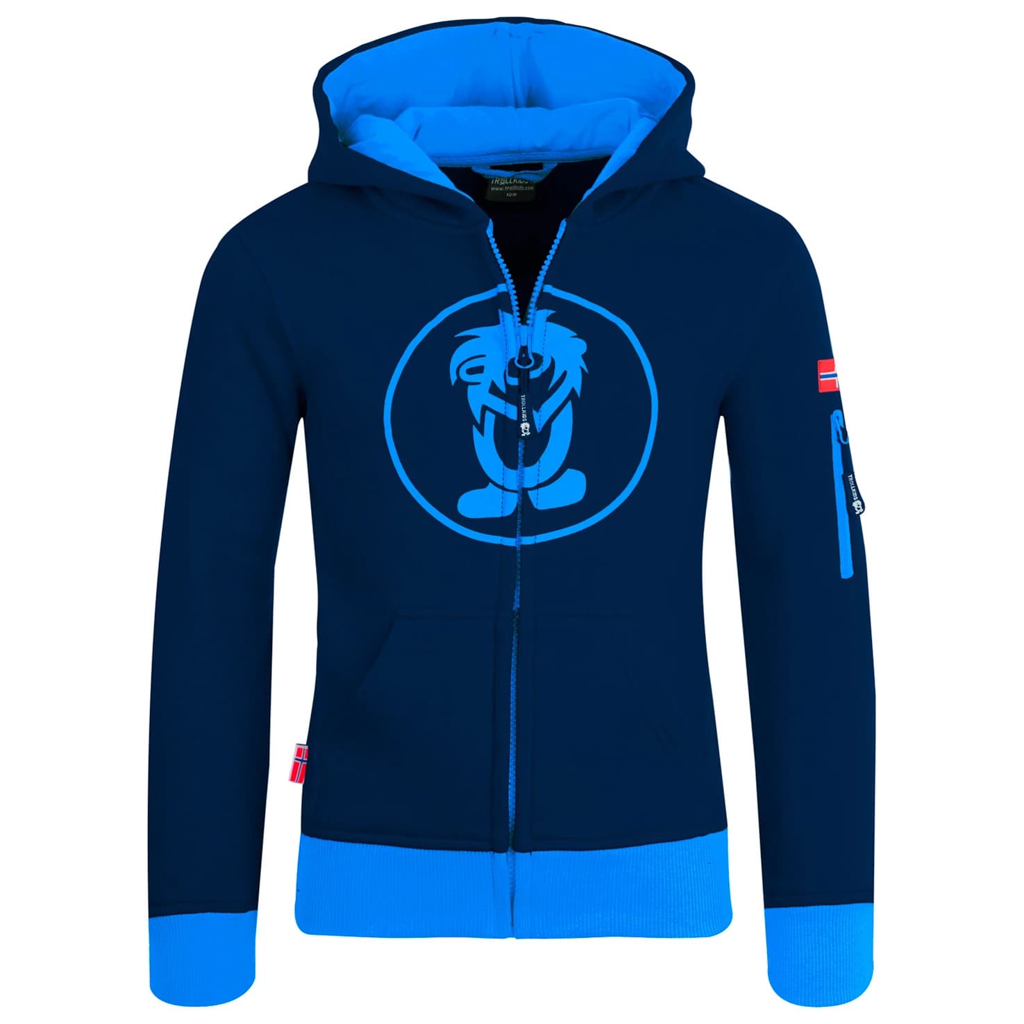 Детски суичър Trollkids Kids Sortland Jacket Hoodie - Navy / Medium Blue