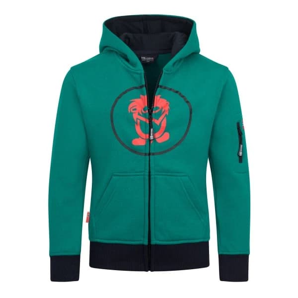 Детски суичър Trollkids Kids Sortland Jacket Hoodie - Dark Cyan / Black