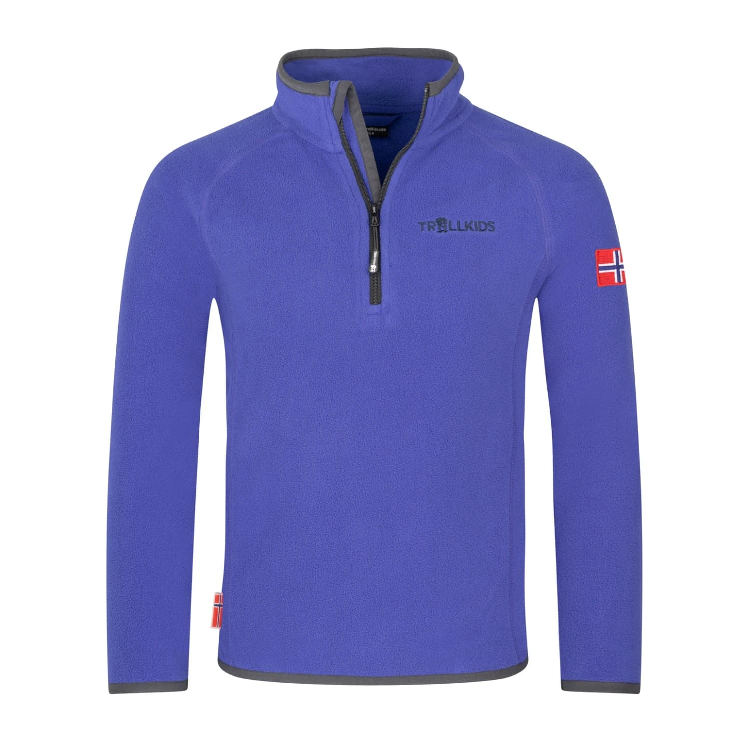 Детски поларен пуловер Trollkids Kid's Nordland Half Zip Fleece jumper - Ultramarine / Black