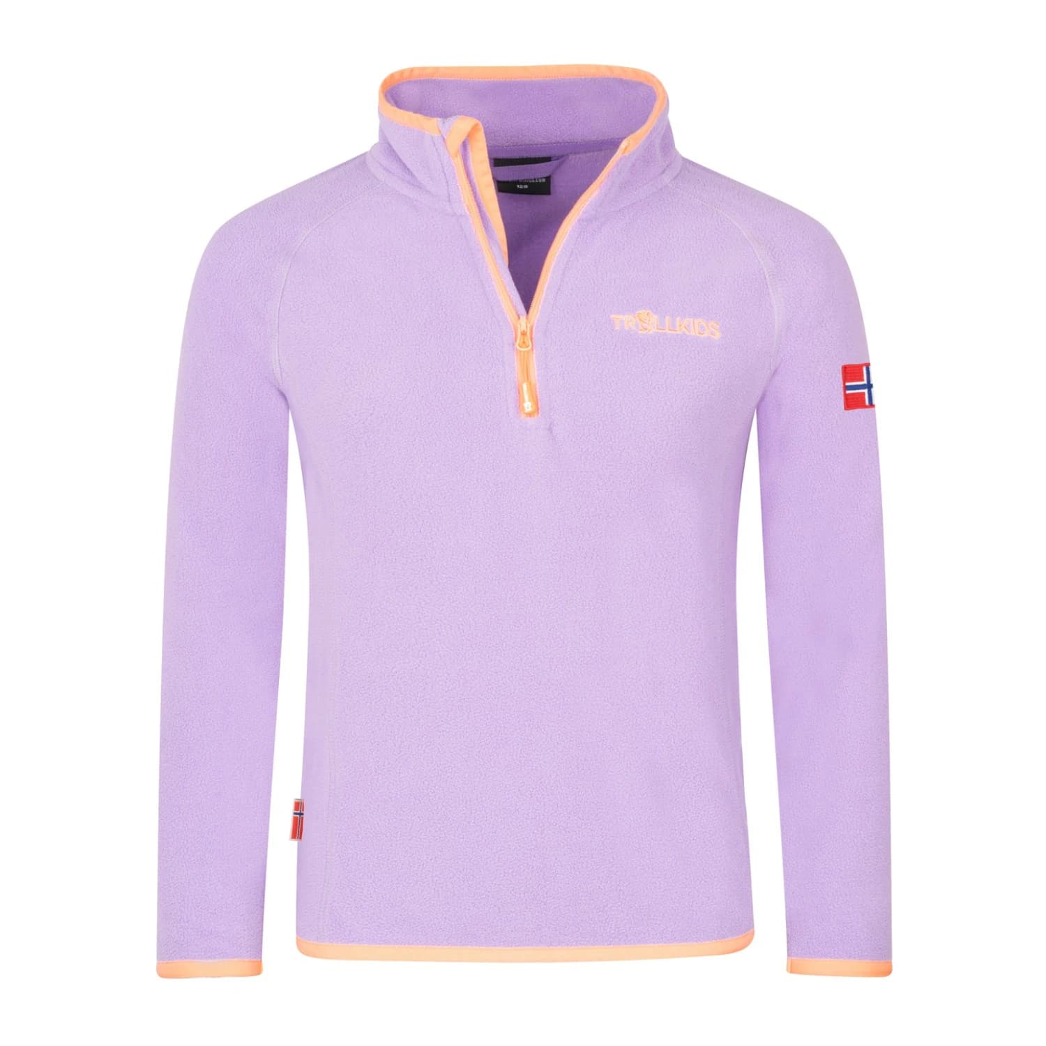 Детски поларен пуловер Trollkids Kid's Nordland Half Zip Fleece jumper - Violet Sorbet / Coral Haze