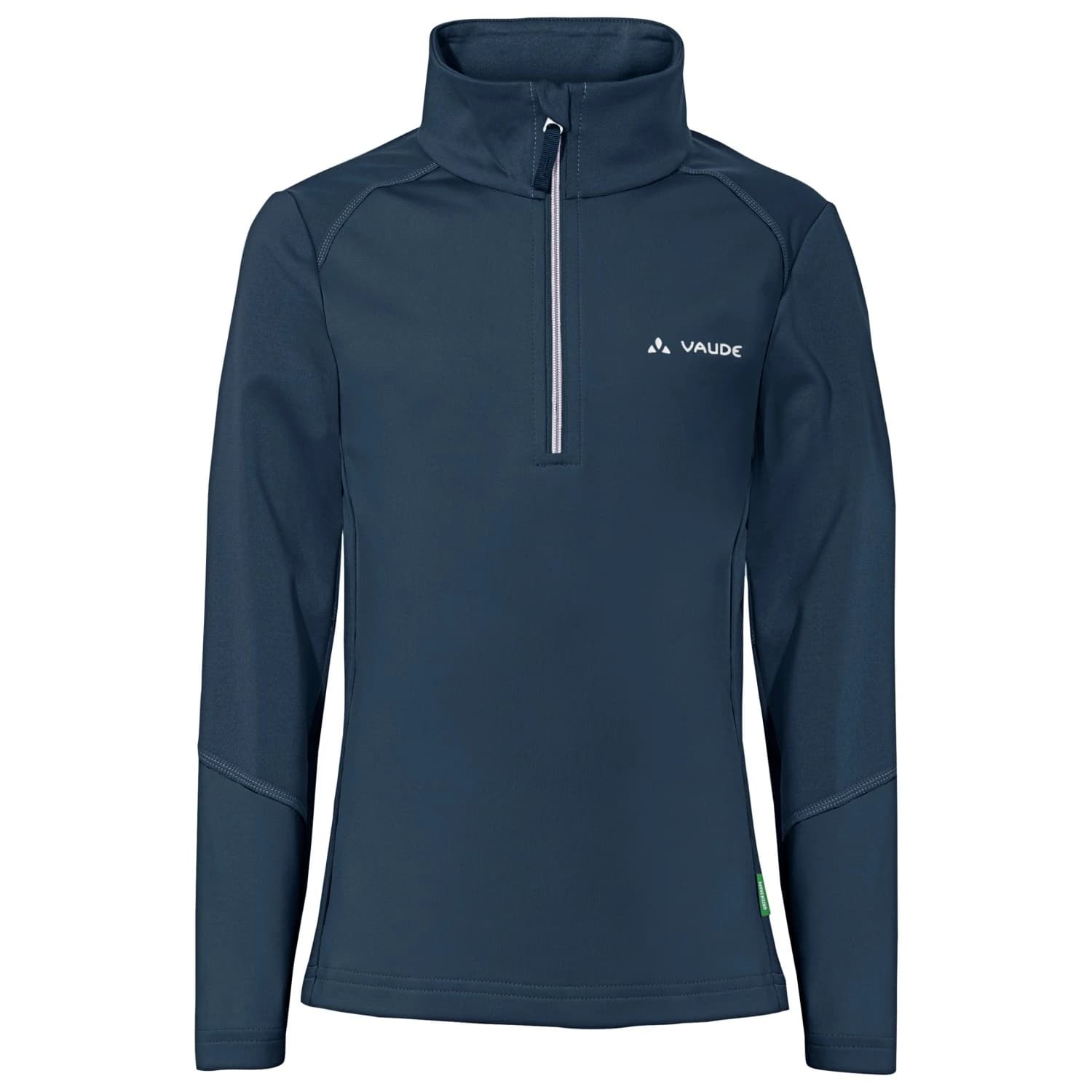 Детски поларен пуловер Vaude Kid's Livigno Halfzip Fleece jumper - Dark Sea / White