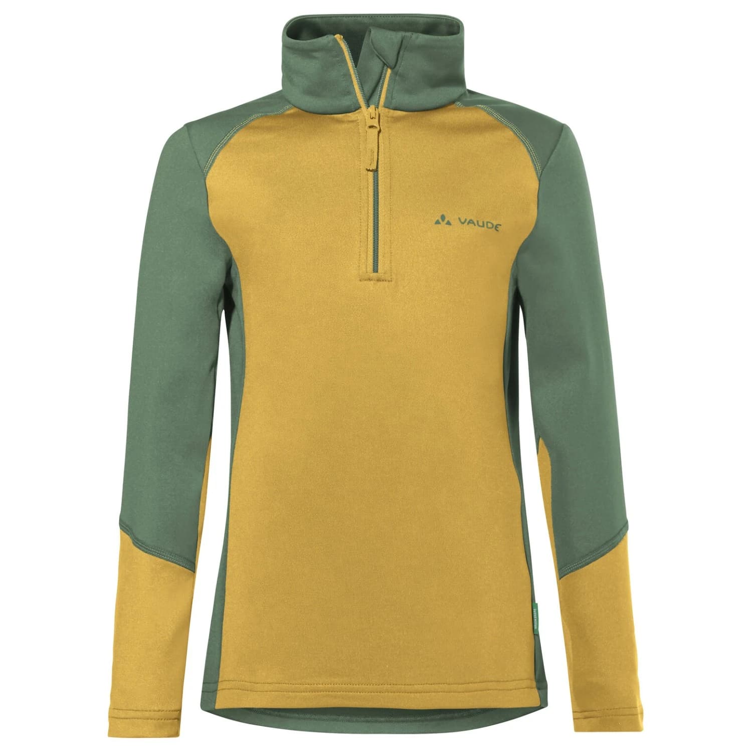 Детски поларен пуловер Vaude Kid's Livigno Halfzip Fleece jumper - Savanna