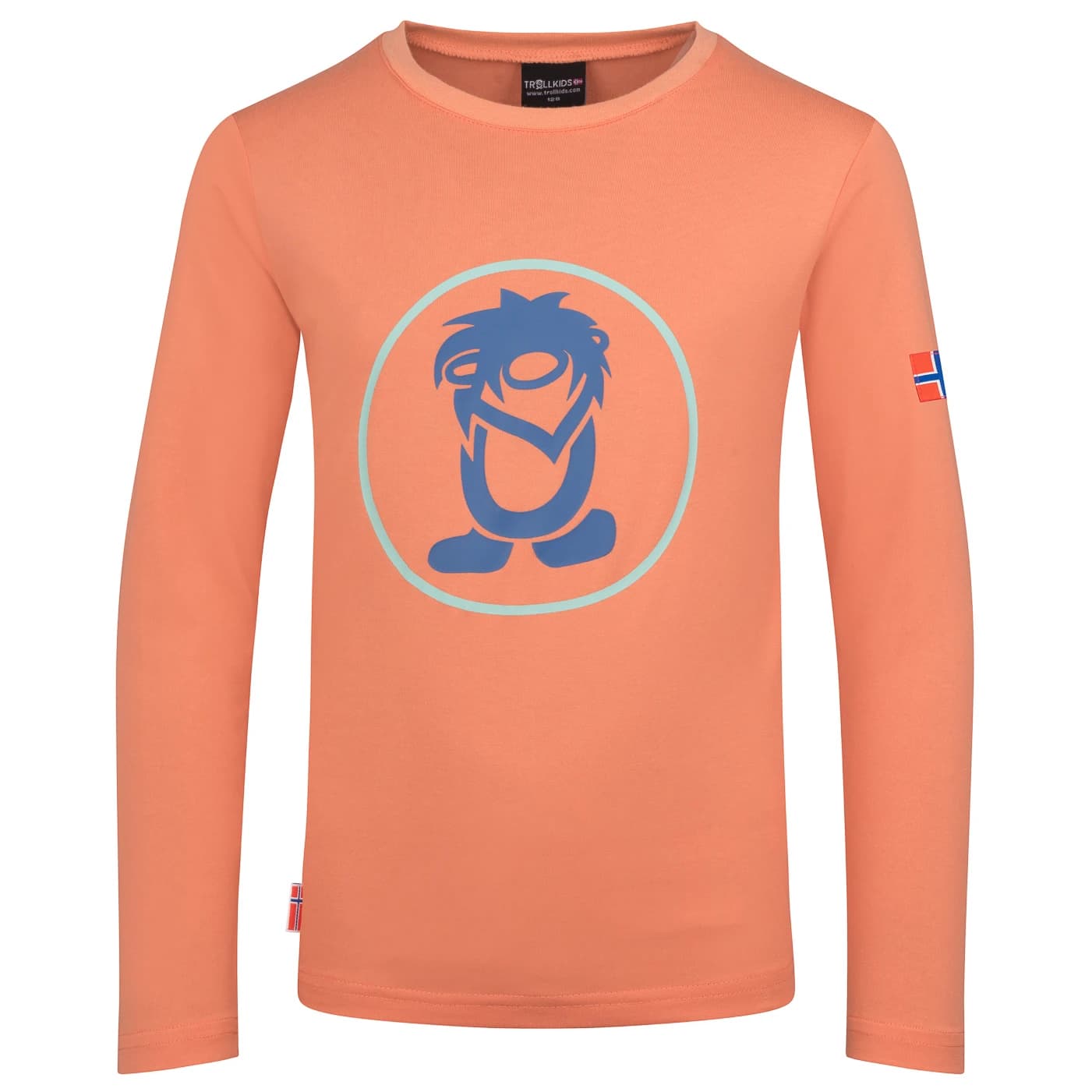 Детска блуза с дълъг ръкав Trollkids Kid's Troll Longsleeve - Coral Haze / Cornflower