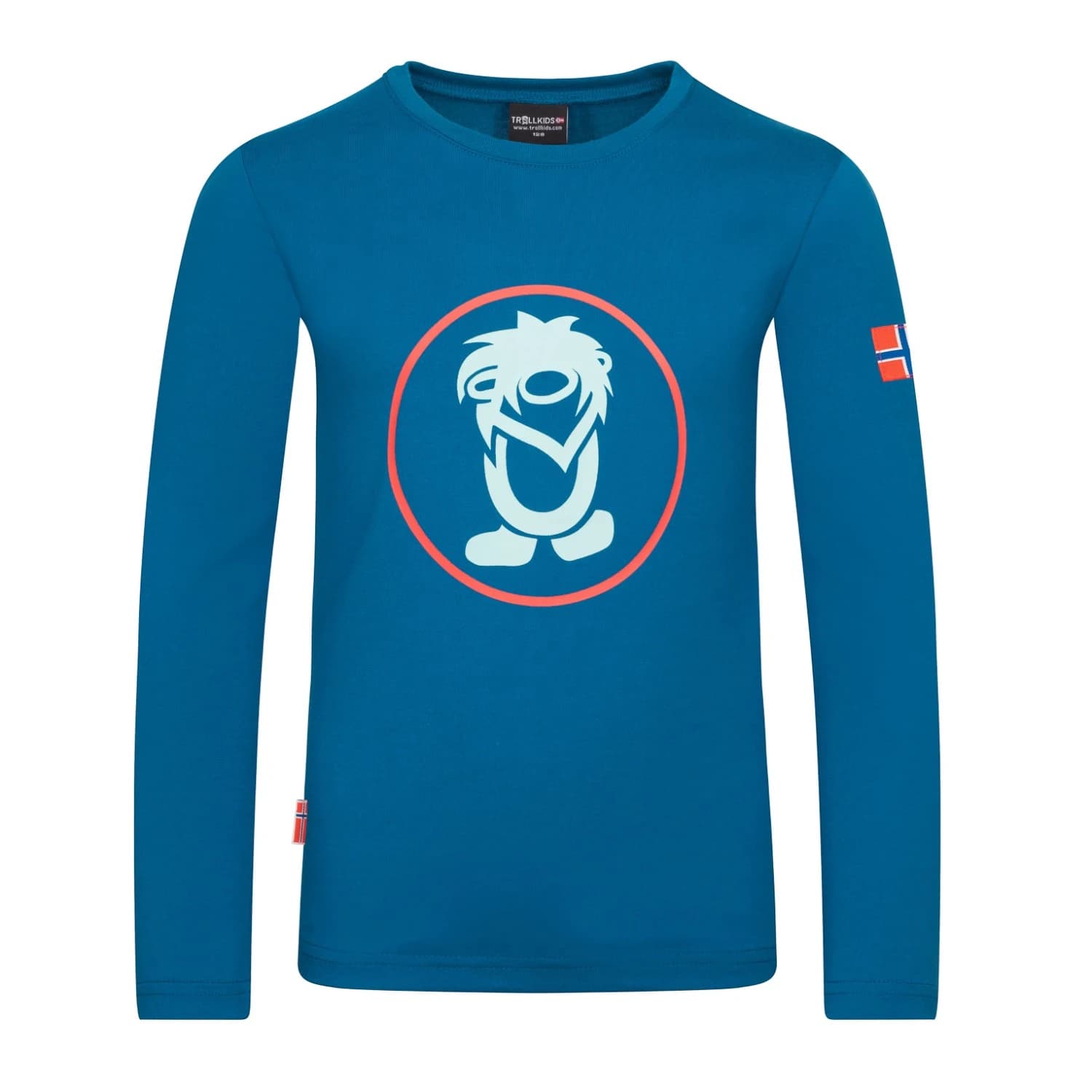 Детска блуза с дълъг ръкав Trollkids Kid's Troll Longsleeve - Summernight Blue / Red Clay