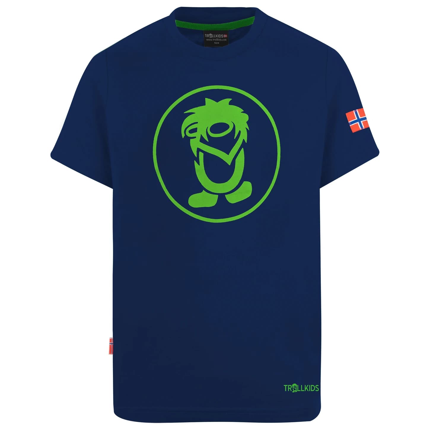 Детска тениска Trollkids Kid's Troll T T-shirt - Navy / Green