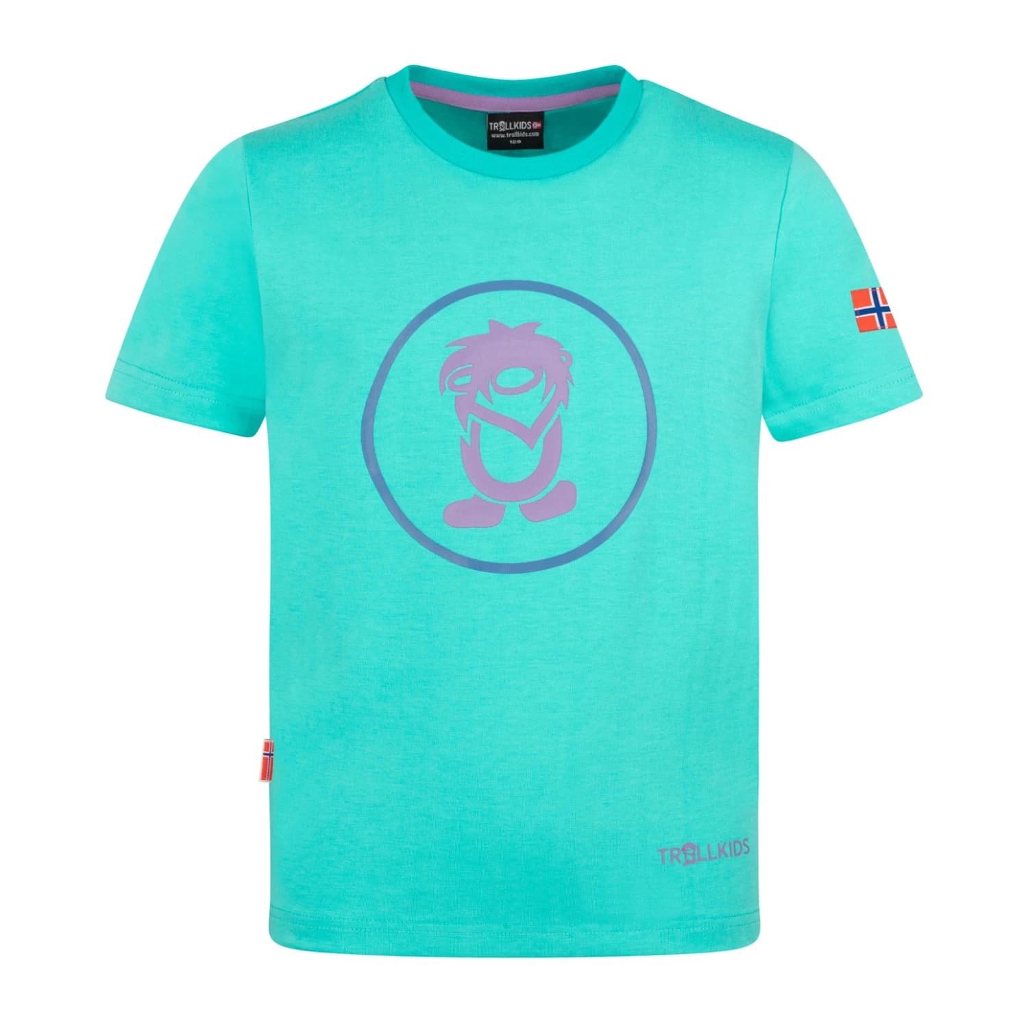 Детска тениска Trollkids Kid's Troll T T-shirt - Aquamarine / Violet Sorbet