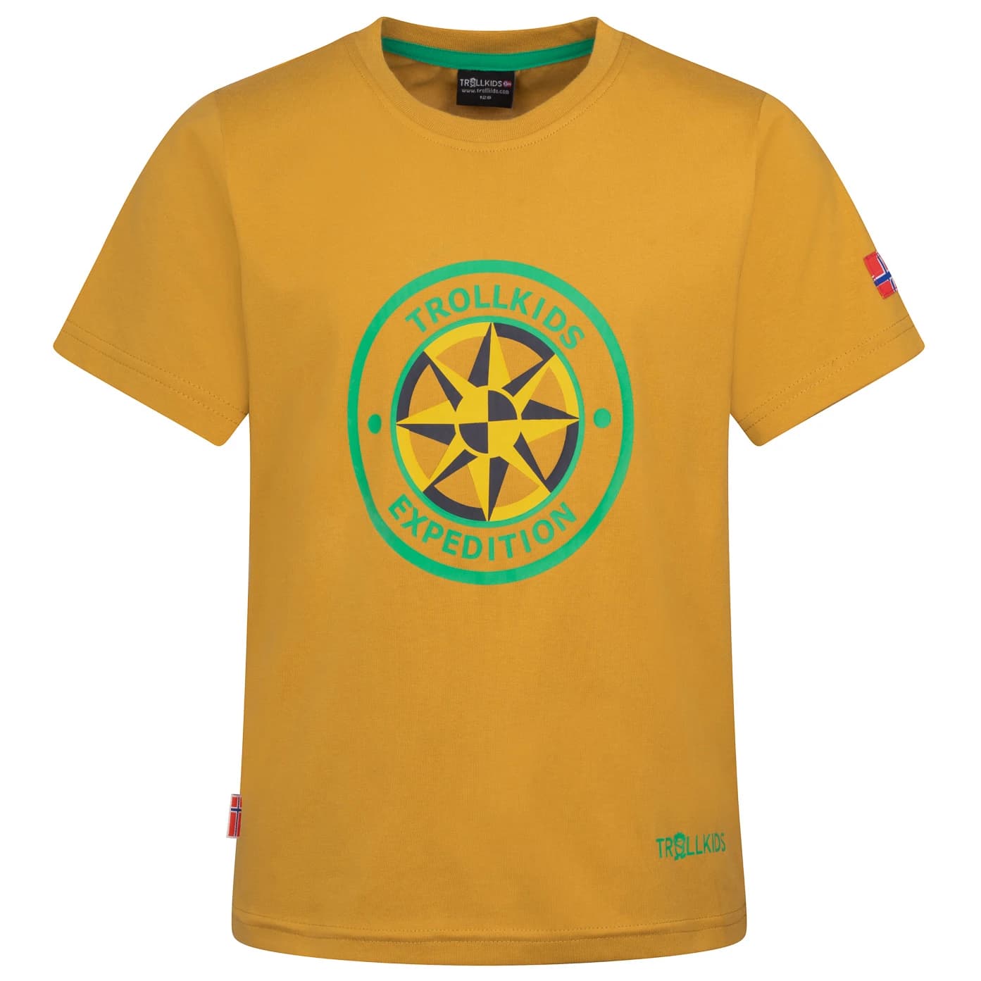 Детска тениска Trollkids Kid's Windrose T T-shirt - Mustard