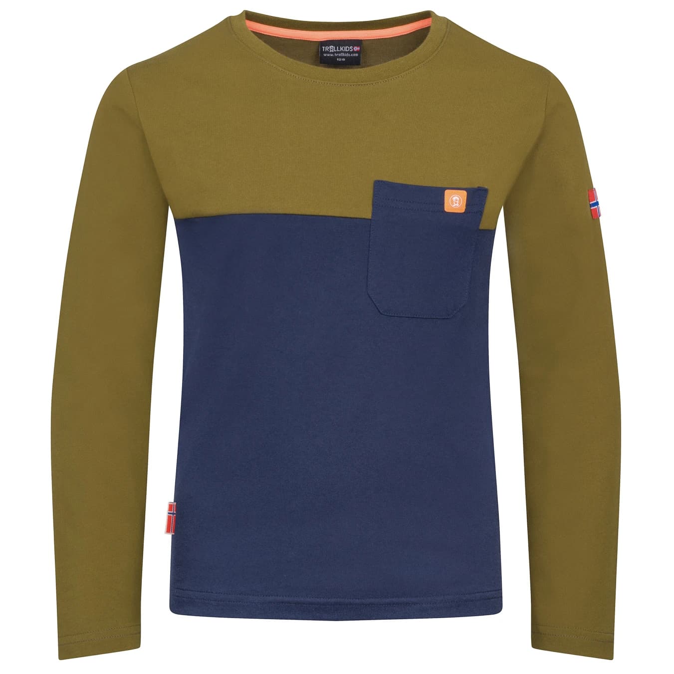 Детска блуза с дълъг ръкав Trollkids Kid's Bergen Longsleeve Longsleeve - Spruce Green / Navy