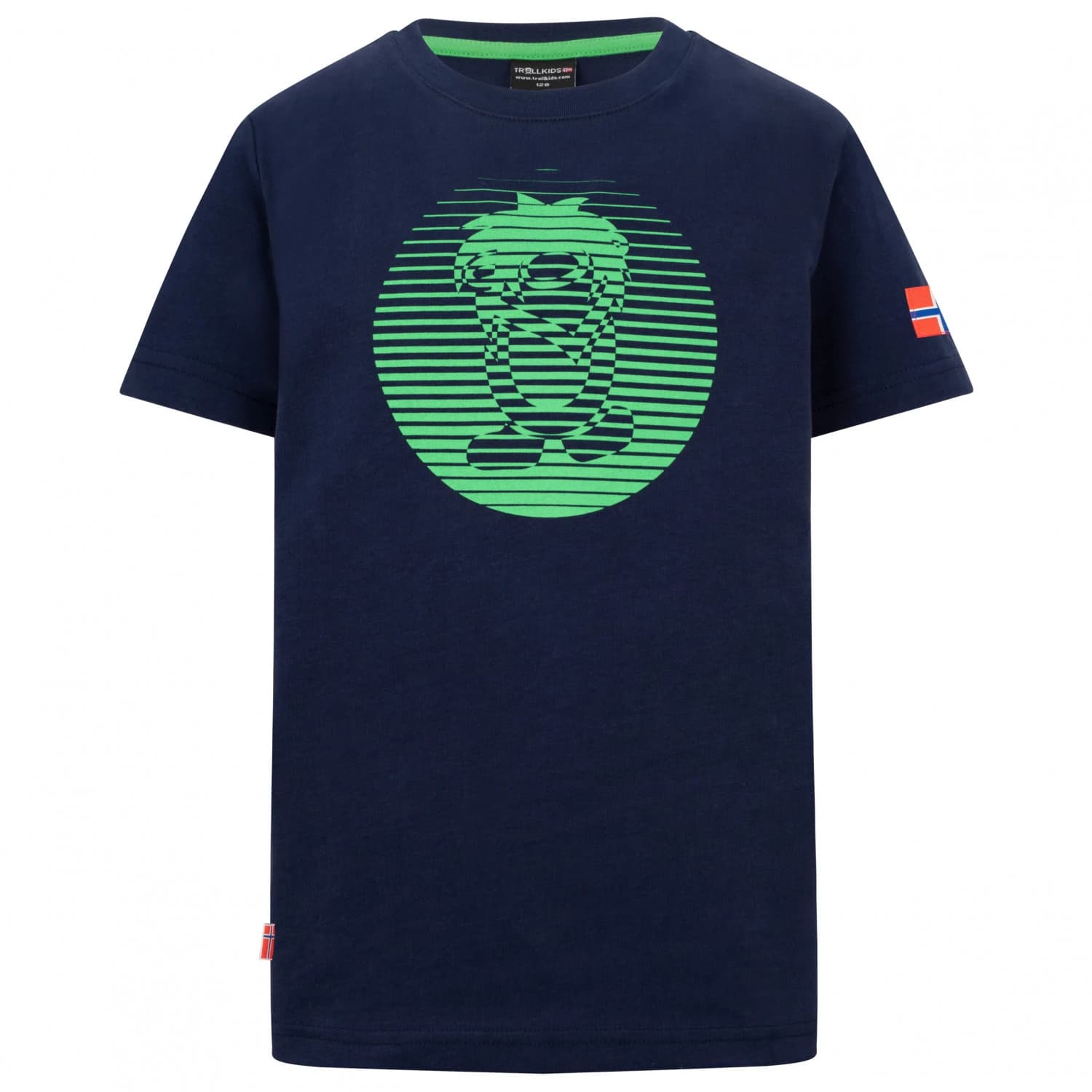 Детска тениска Trollkids Kid's Troll T Pro T-shirt - Navy / Viper Green