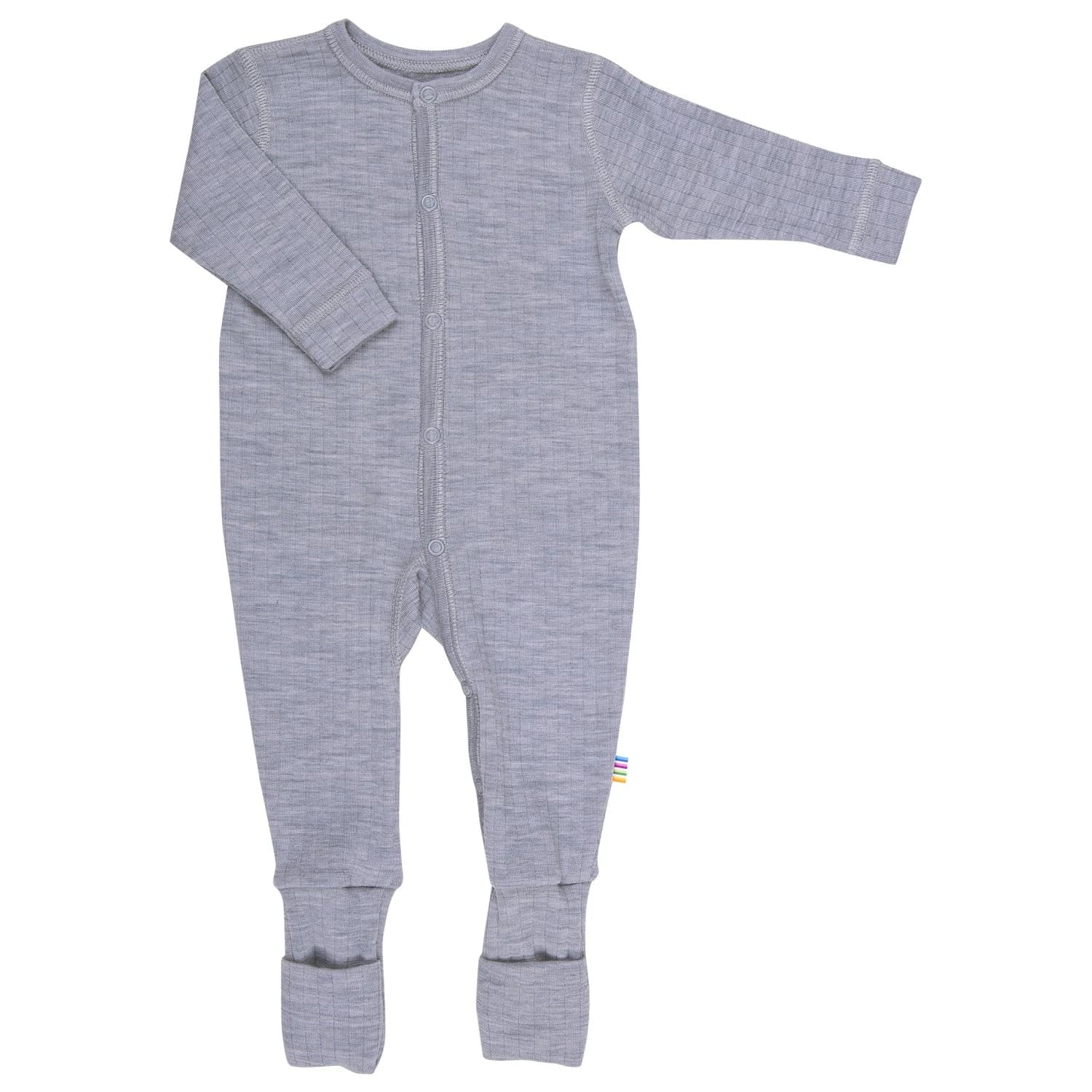 Детски цял костюм Joha Kid's 581 Nightsuit 2-In-1 Foot Basic Overall - Light Grey Melange