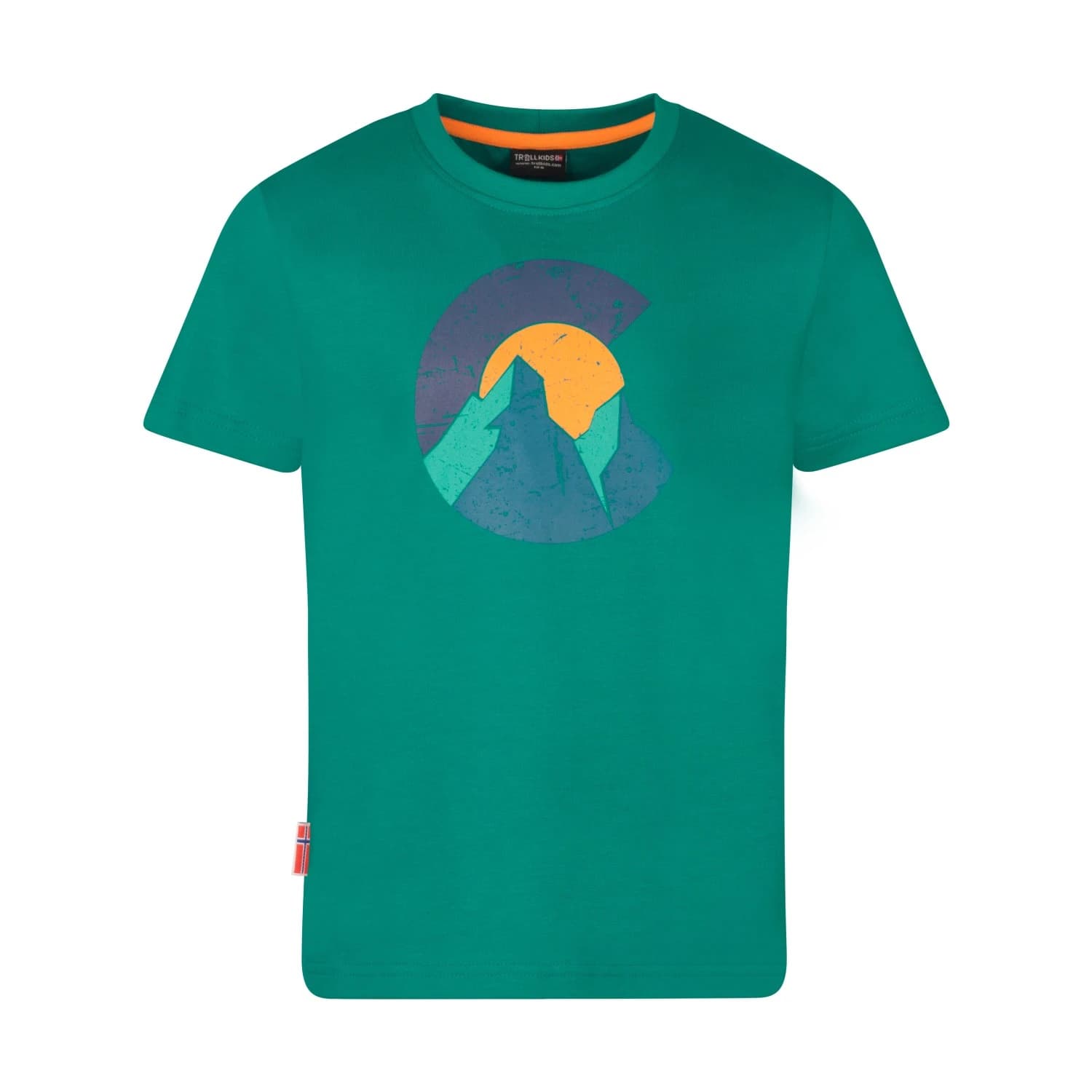 Детска тениска Trollkids Kid's Halsafjord T-Shirt - Sea Green