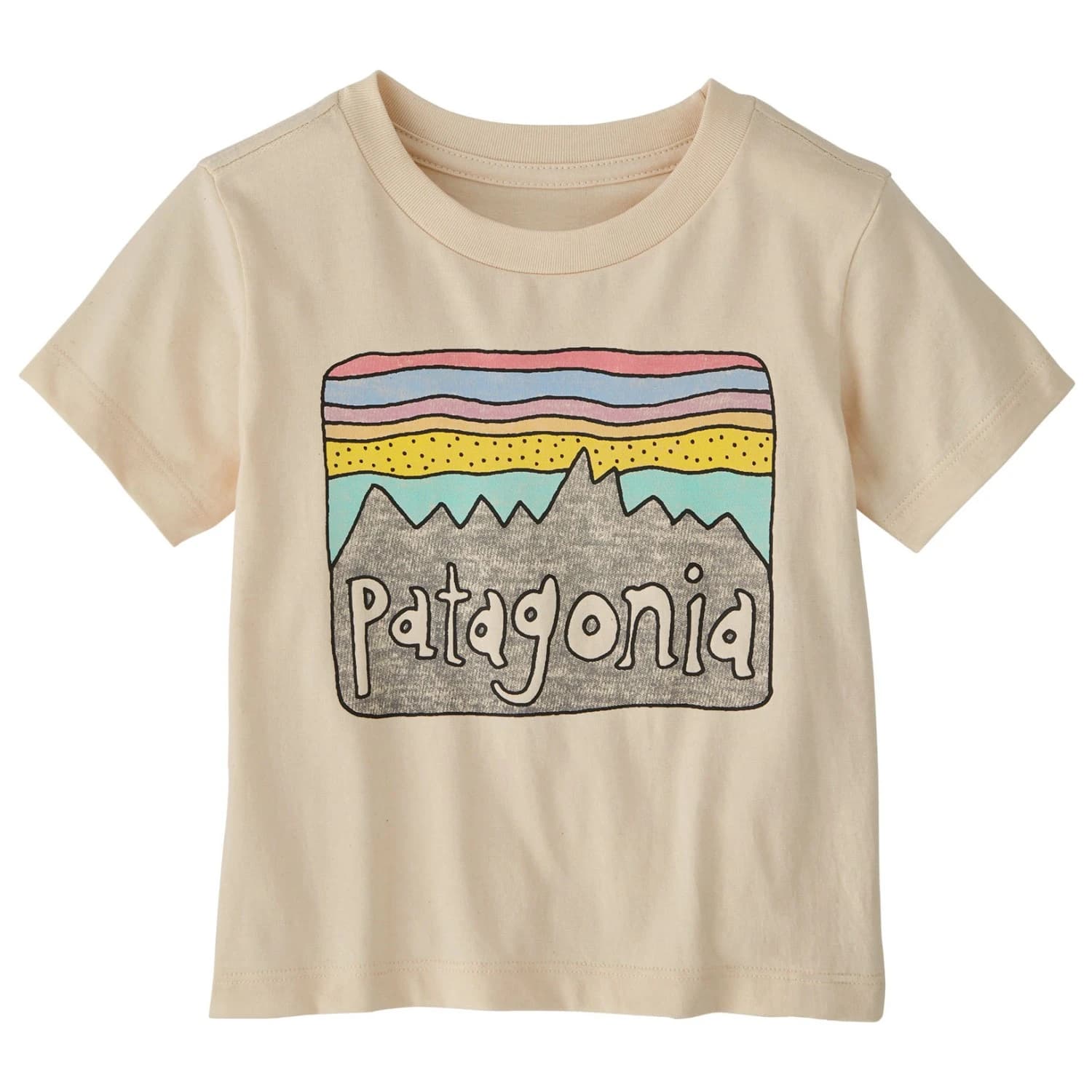 Тениска Patagonia Baby Fitz Roy Skies T-shirt - Undyed Natural