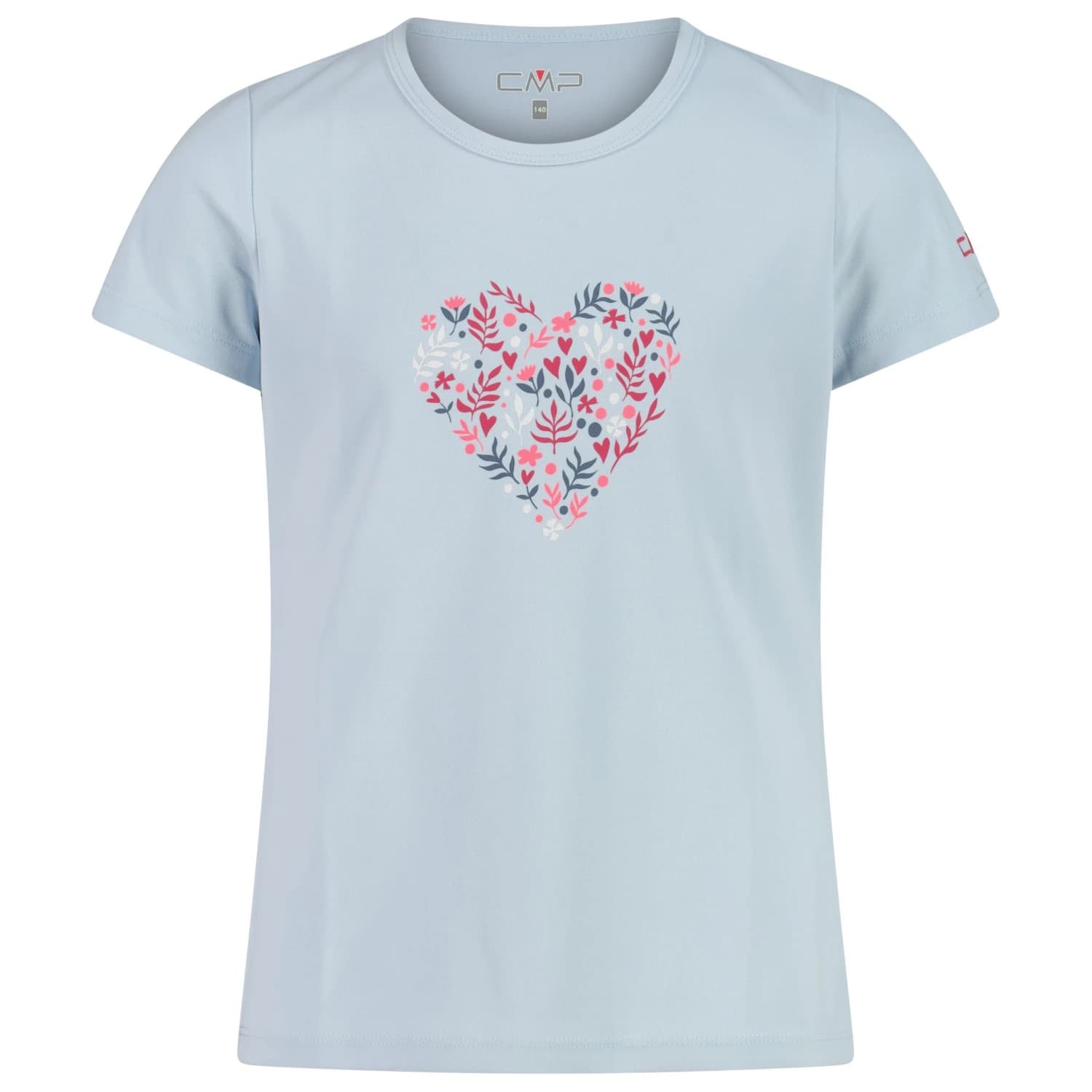 Спортна тениска CMP Girl's T-Shirt Piquet Print Sport shirt - Sky Blue