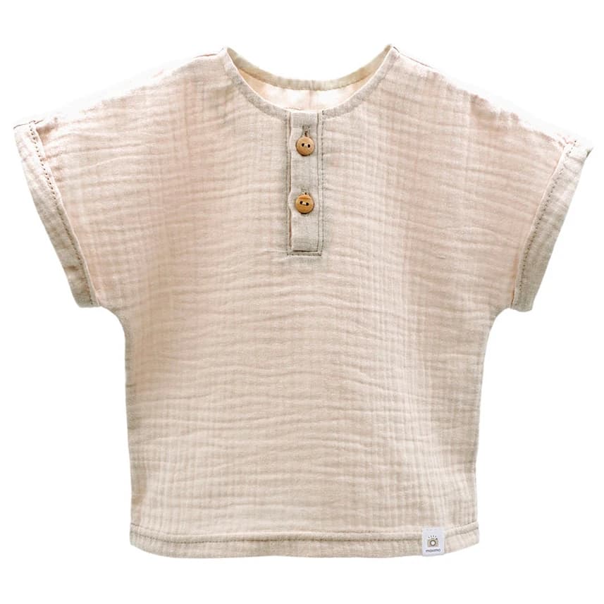 Тениска Maximo Baby Boy's Hemd T-shirt - Beige Melange