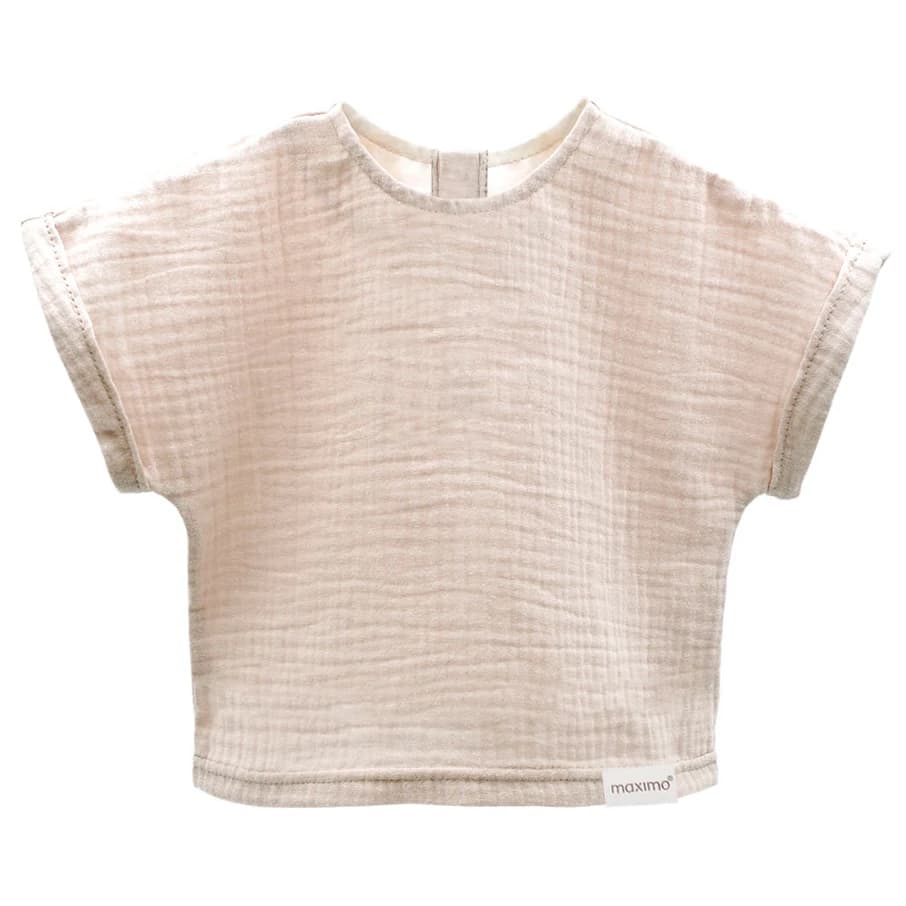Детска тениска Maximo Kid's Mini Girl Top T-shirt - Beige Melange
