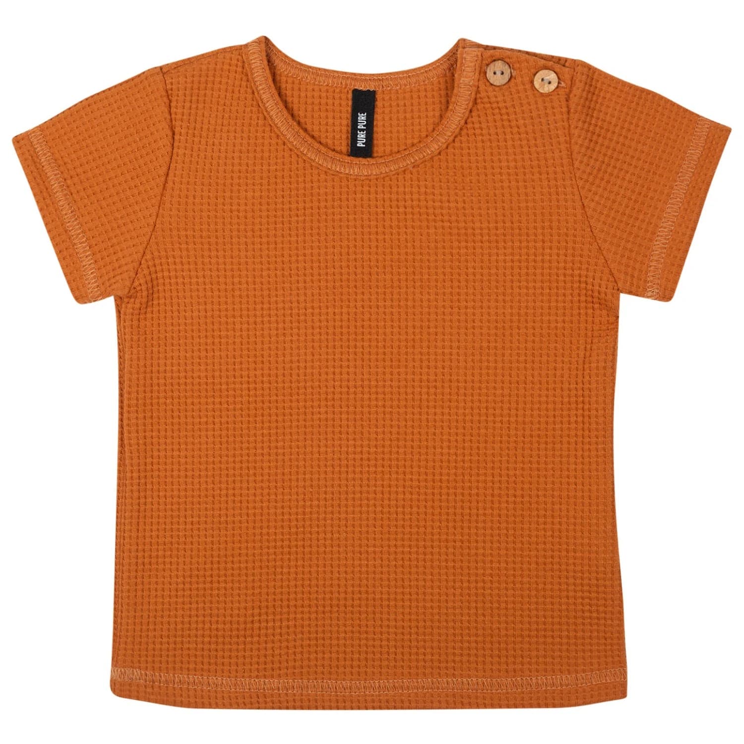 Тениска Pure pure Baby's T-Shirt Waffle T-shirt - Caramel