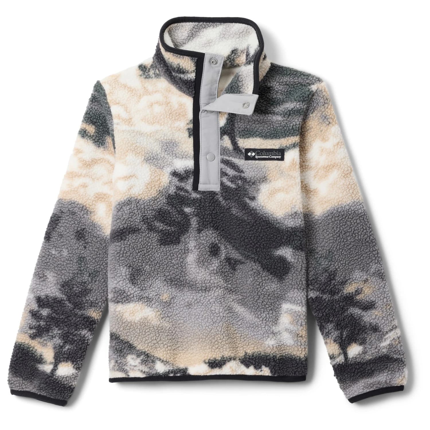 Детски поларен пуловер Columbia Kid's Helvetia II Printed Half Snap Fleece Fleece jumper - Shark Dreaming / Columbia Grey