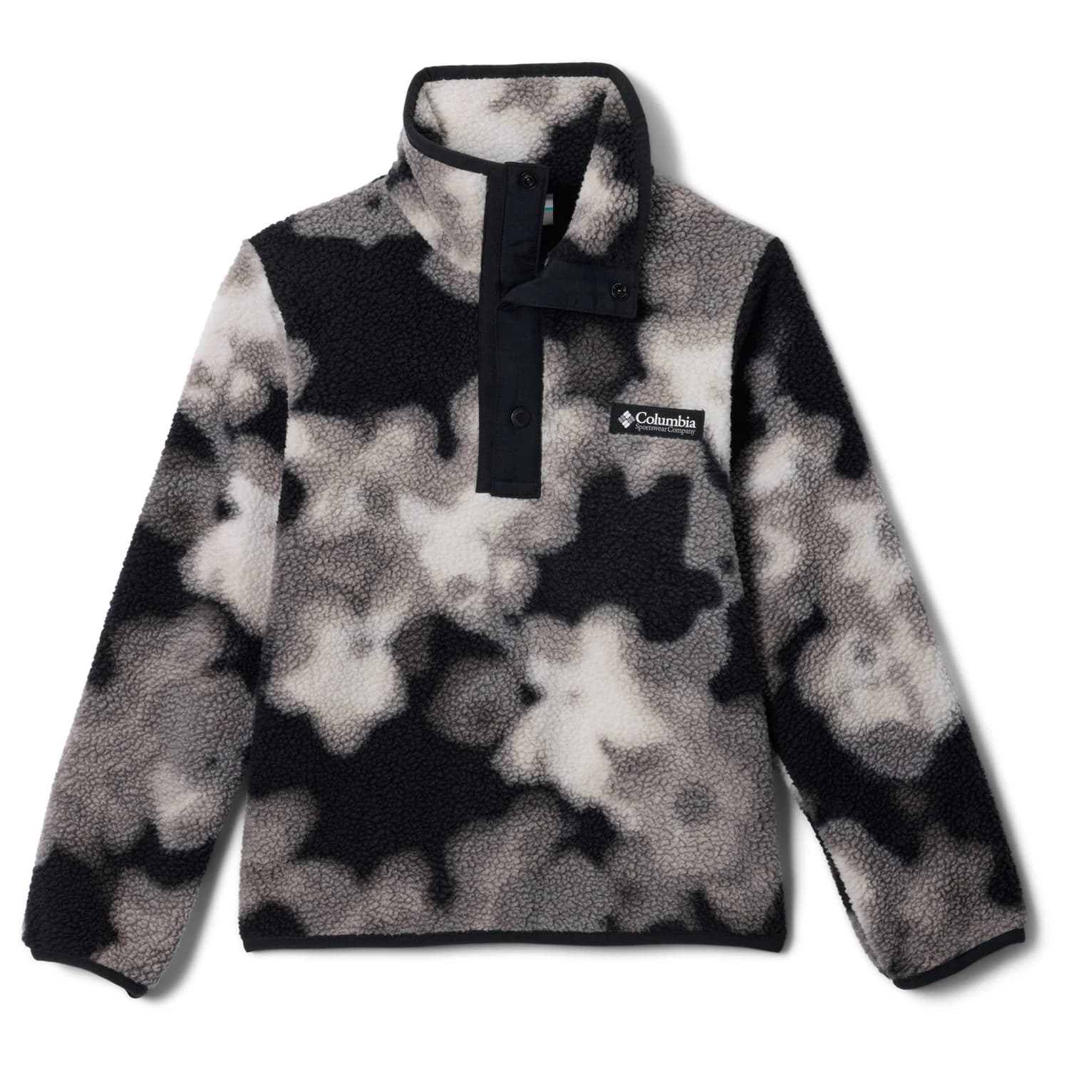 Детски поларен пуловер Columbia Kid's Helvetia II Printed Half Snap Fleece Fleece jumper - Black Dyeflower / Black