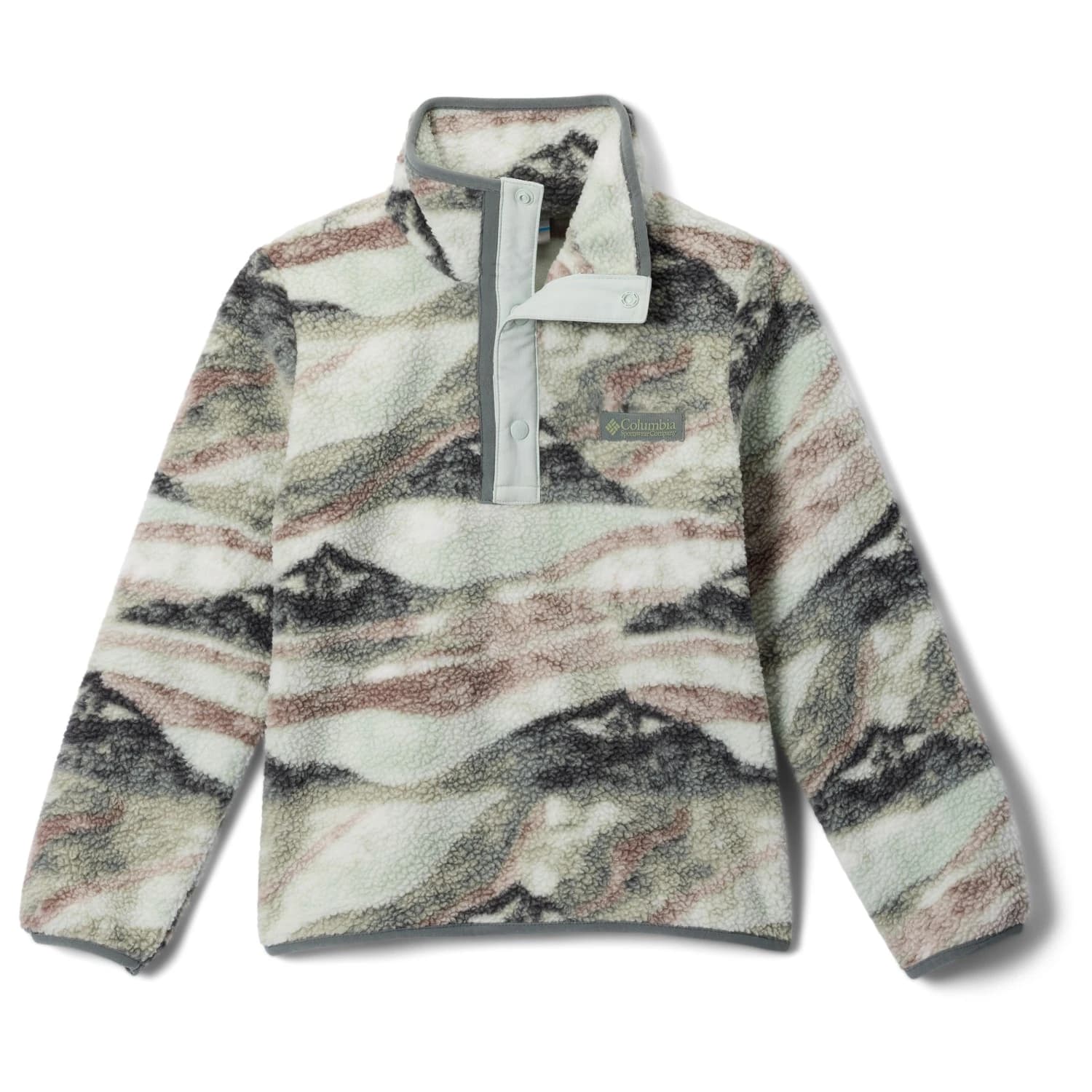 Детски поларен пуловер Columbia Kid's Helvetia II Printed Half Snap Fleece Fleece jumper - Sedona Sage / Summits / Tea Light
